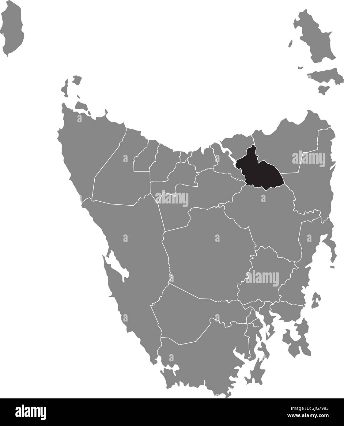 Locator map of the LAUNCESTON, TASMANIA Stock Vector Image & Art Alamy