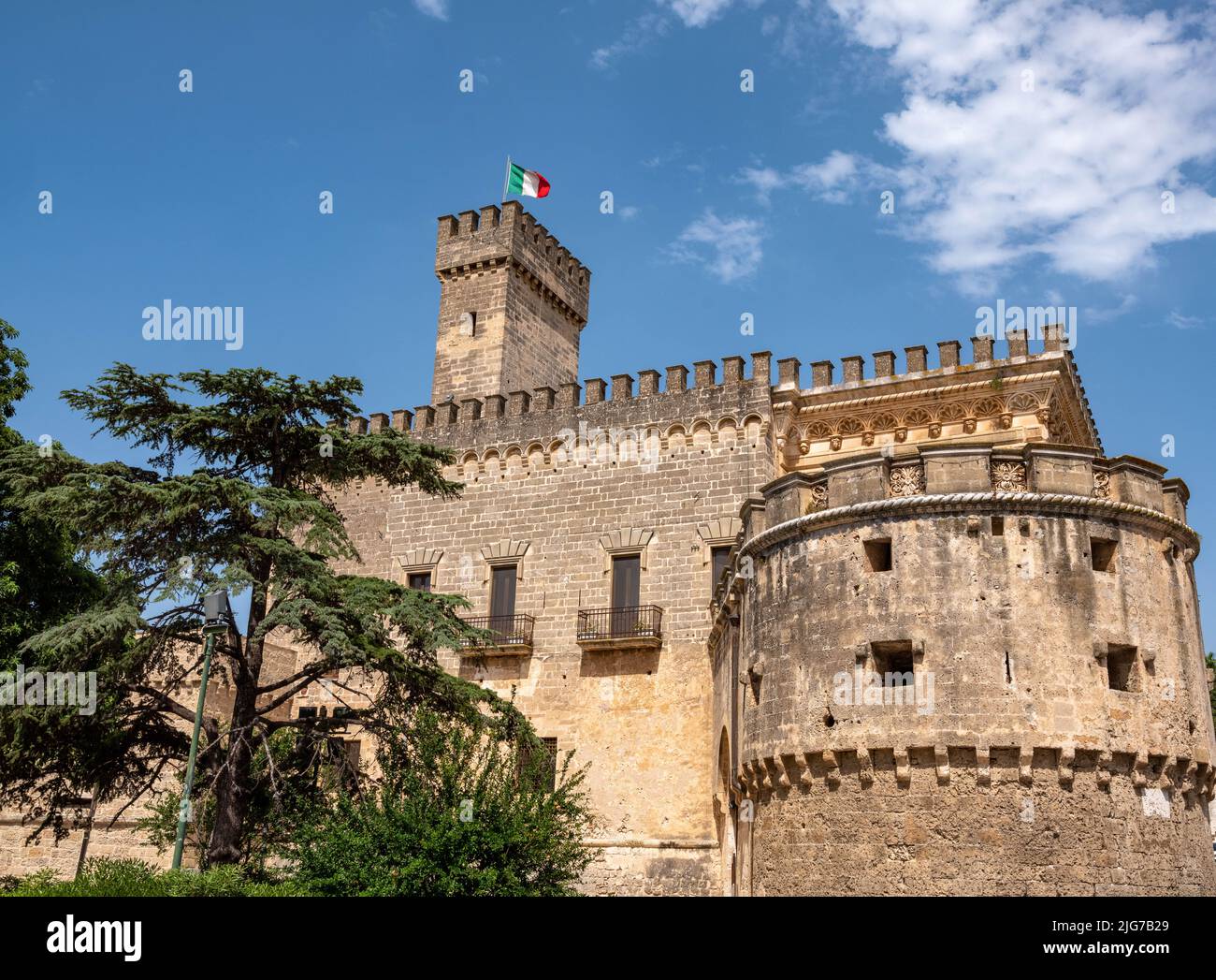 The defensive fortress of Nardo, Puglia, Italy consisting of a variety of architectural styles added over the years Stock Photo