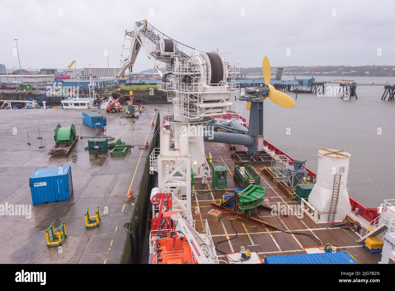 Loading ballast pods onto deployment vessel for DeltaStream tidal ...
