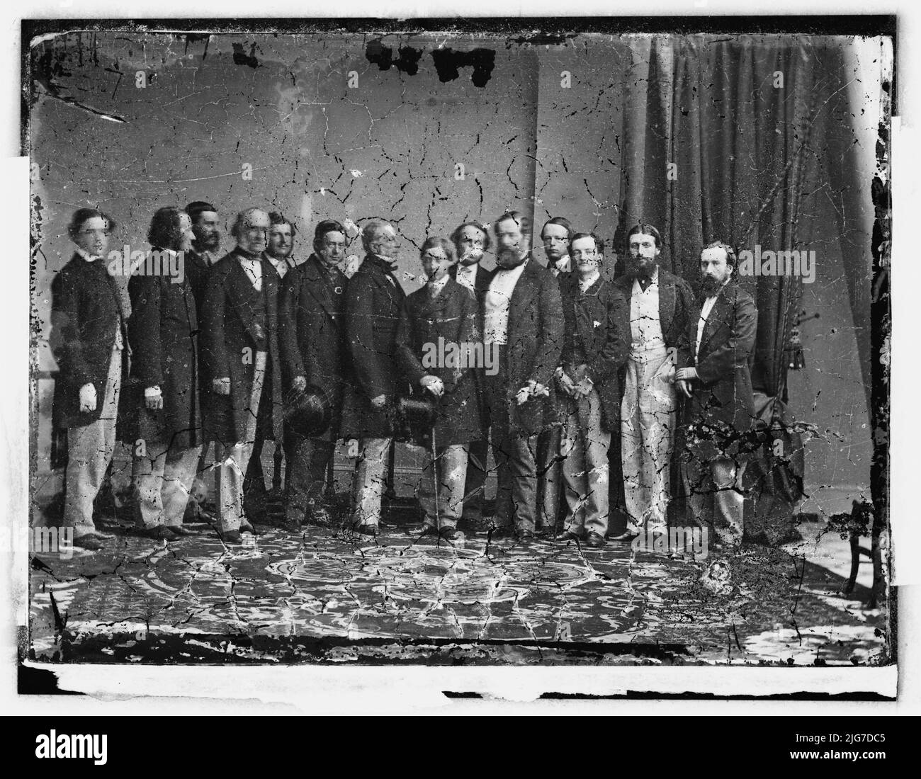 Prince of Wales group in 1861, 1860 October 13. [In 1860, Prince Albert Edward, the future King Edward VII (1841-1910, seen here centre), toured North America, the first such visit by a Prince of Wales]. Stock Photo