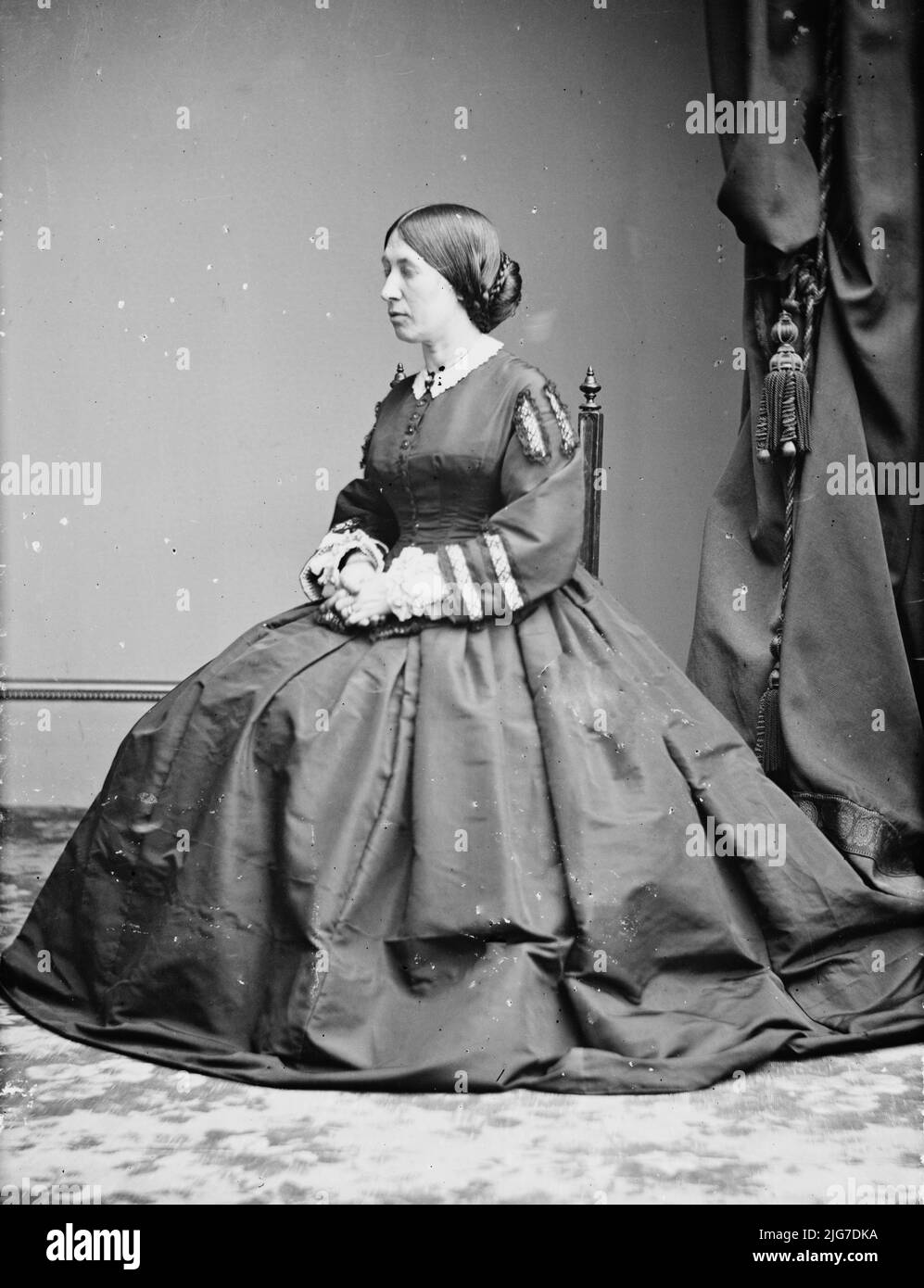 Mrs. U.S. Grant, between 1855 and 1865. Stock Photo