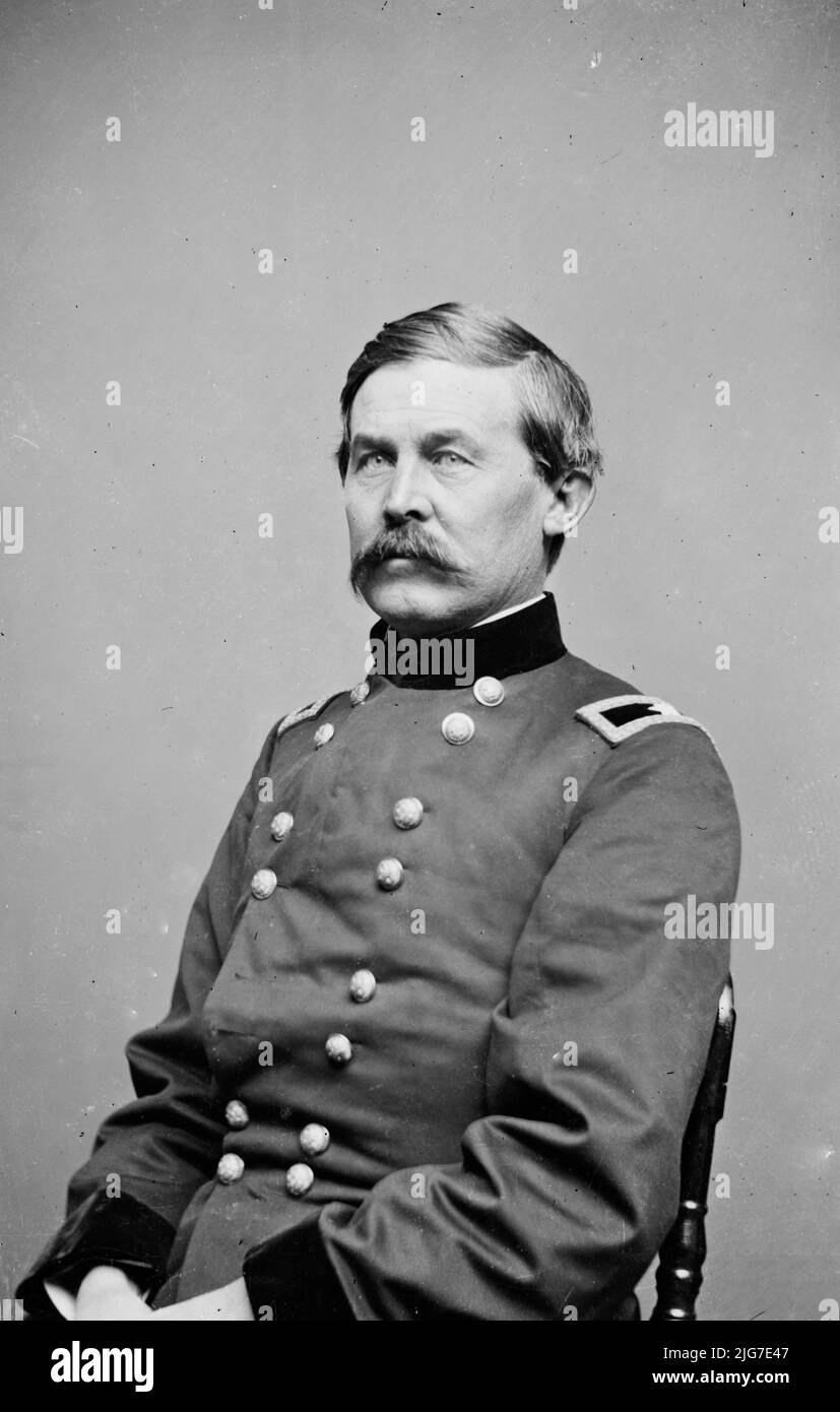 Gen. John Buford, U.S.A., between 1855 and 1865. [Soldier: played a major role in the first day of the Battle of Gettysburg]. Stock Photo