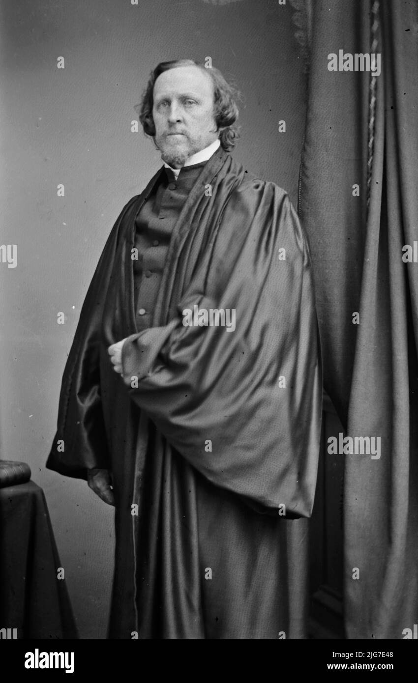 Rev. [A.D.] Gillette, between 1855 and 1865. [Pastor at the First Baptist Church in Washington, D.C. Delivered the sermon on the death of President Abraham Lincoln. Consoling minister to Lewis Powell (alias Lewis Payne/Paine), one of the four hanged Abraham Lincoln conspirators]. Stock Photo