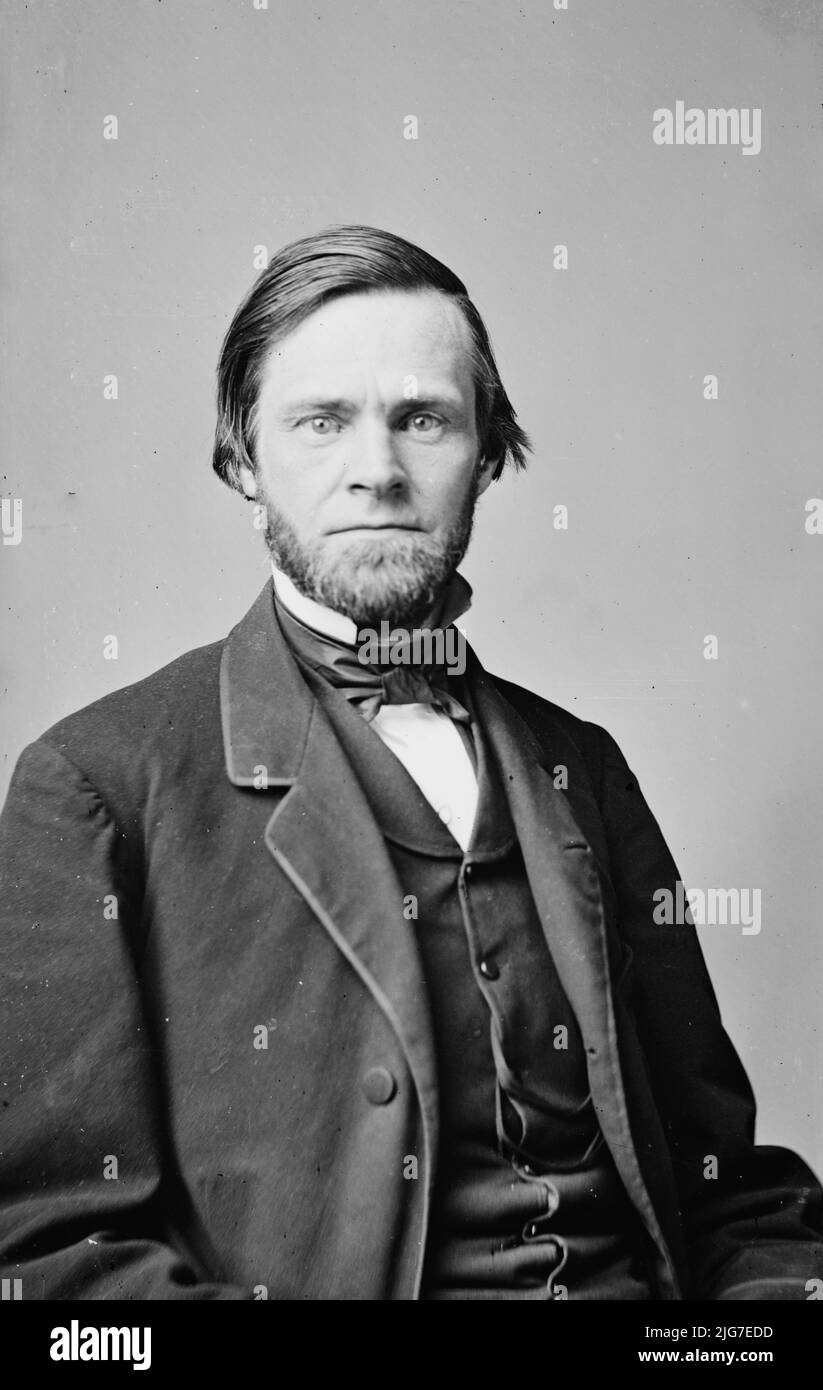 Hon. John Sherman of Ohio, between 1855 and 1865. [Politician: Secretary of the Treasury; Secretary of State. Brother of General William Tecumseh Sherman]. Stock Photo