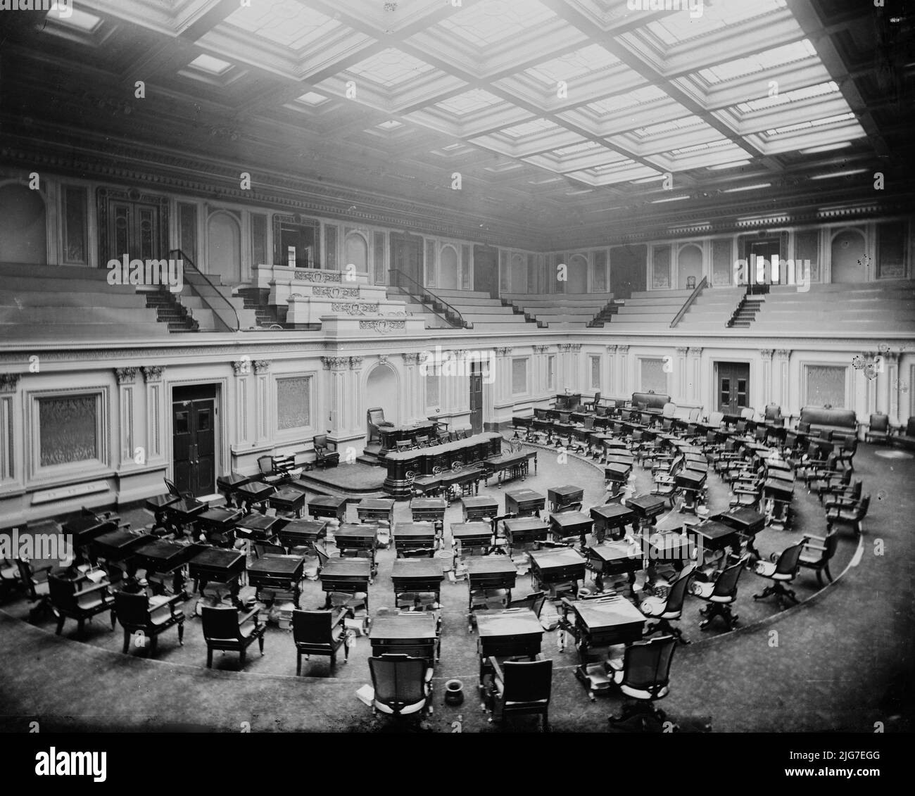 U.S. Capitol - Seventh i.e, SenateChamber, c. 1873, between 1860 and 1880. Stock Photo