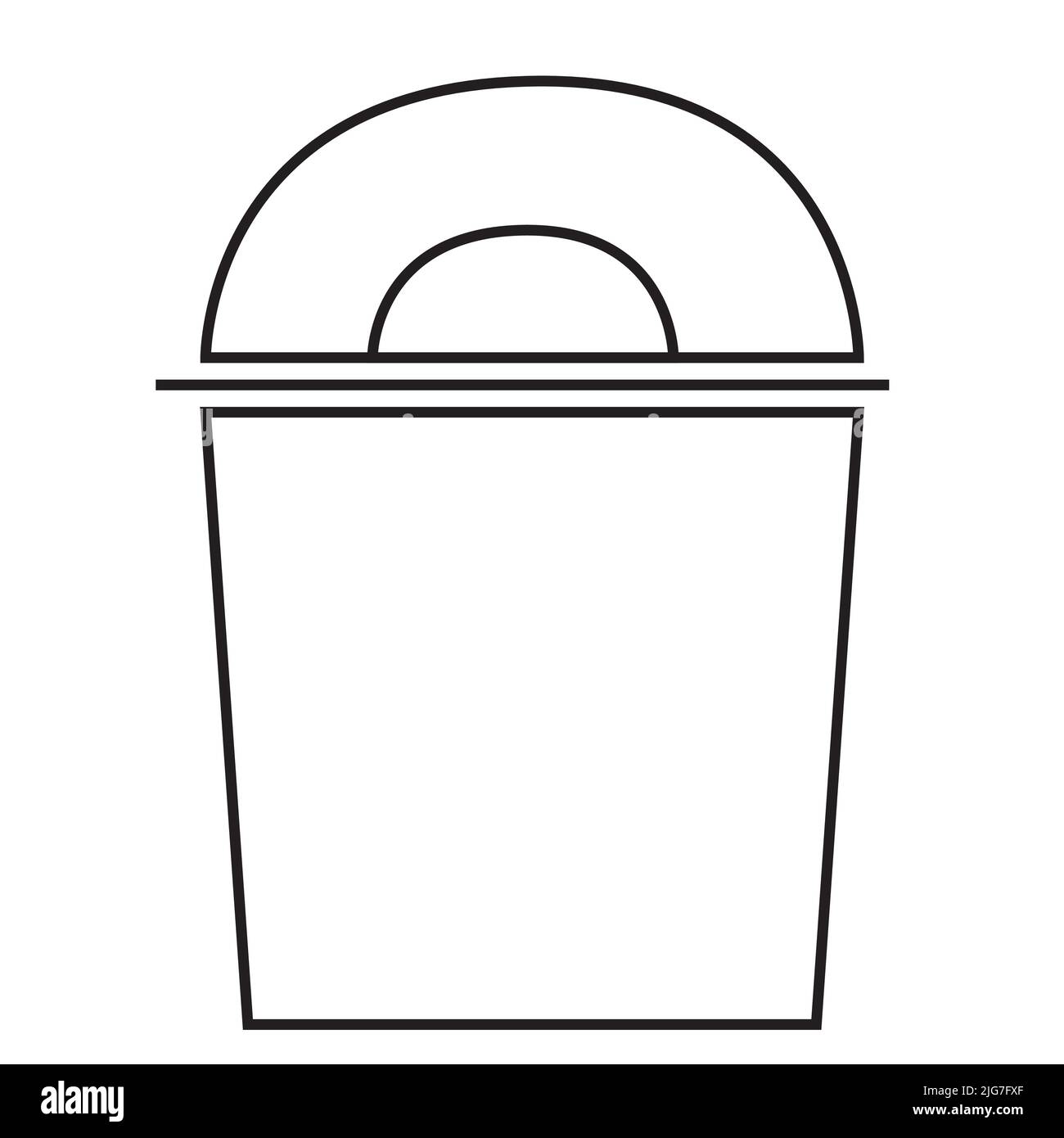 Trash bin icon without recycle symbol isolated on white background vector illustration Stock Vector