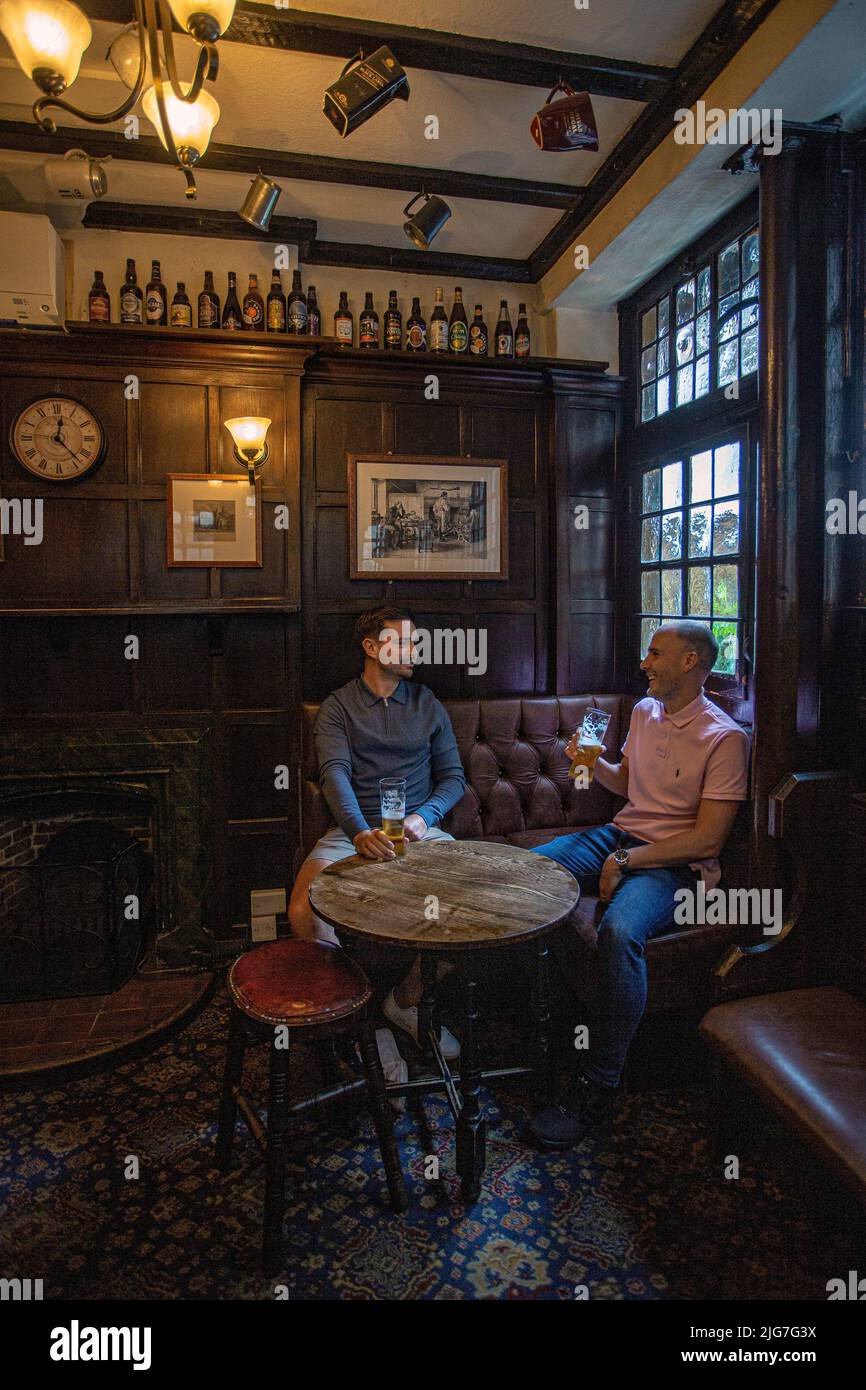 Ye Olde Mitre pub, Ely Court, Ely Place, Holborn, London, UK. Stock Photo