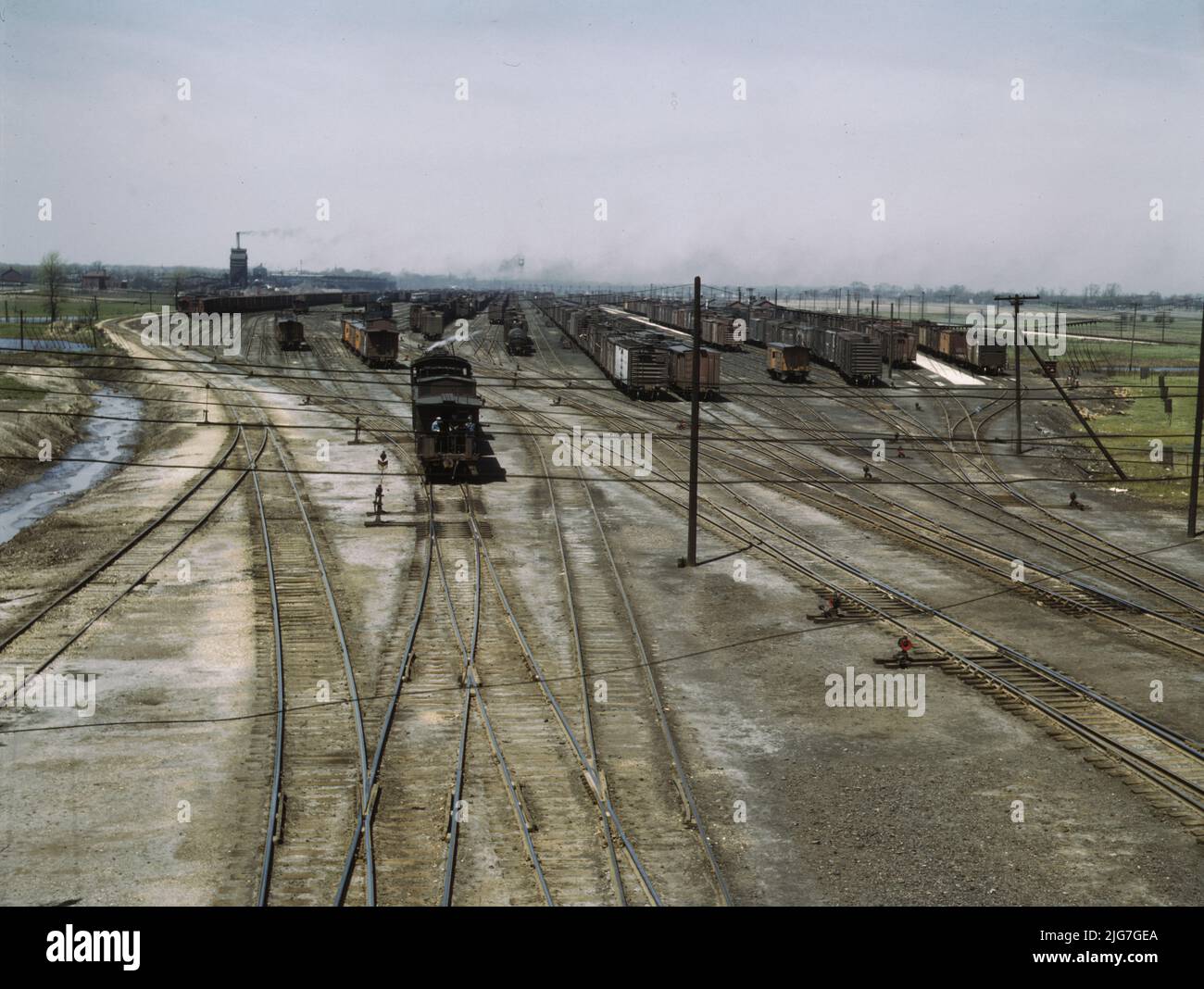 General view of part of the Bensenville freight yard of the Chicago