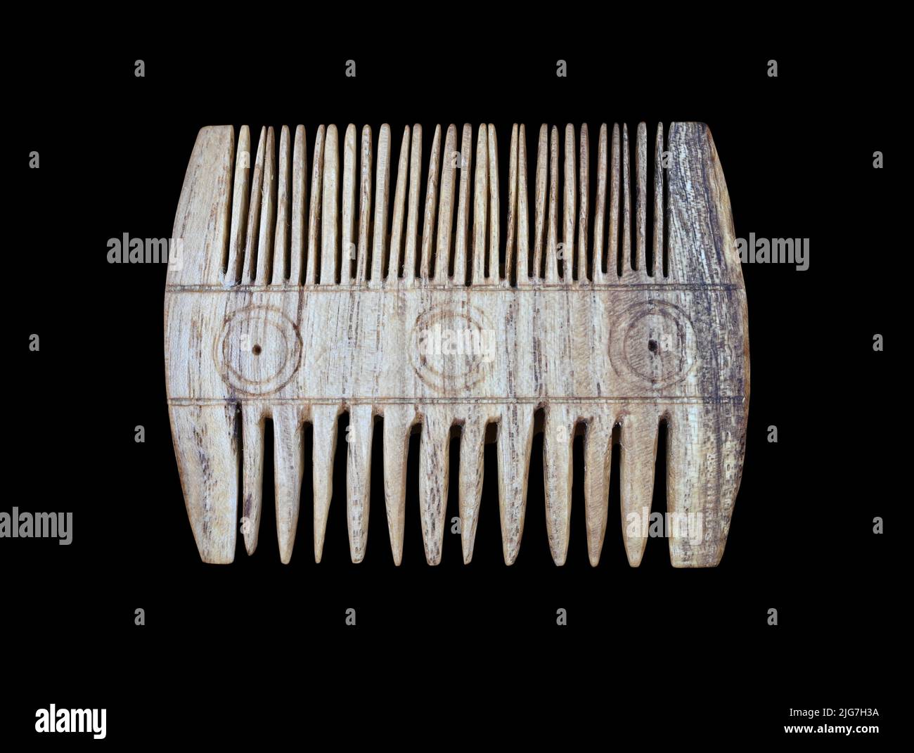 ancient wooden comb Stock Photo
