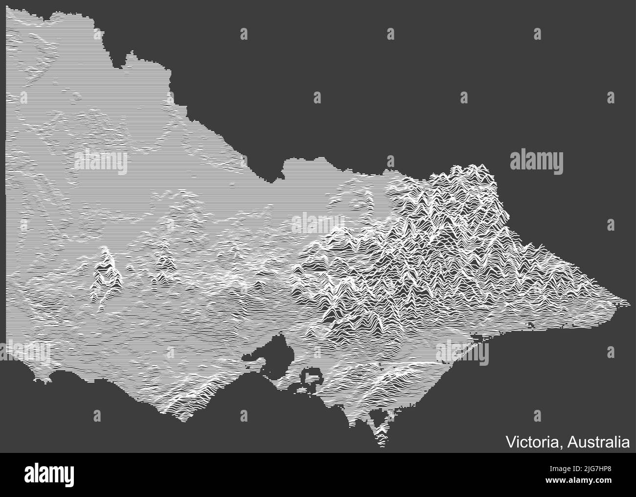 Topographic relief map of VICTORIA, AUSTRALIA Stock Vector Image & Art