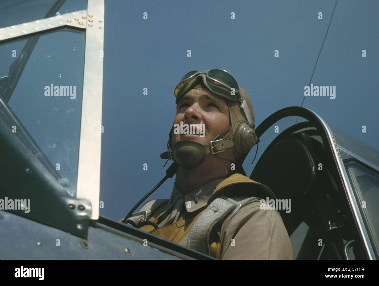 Marine Lieutenant, glider pilot in training at Page Field, Parris