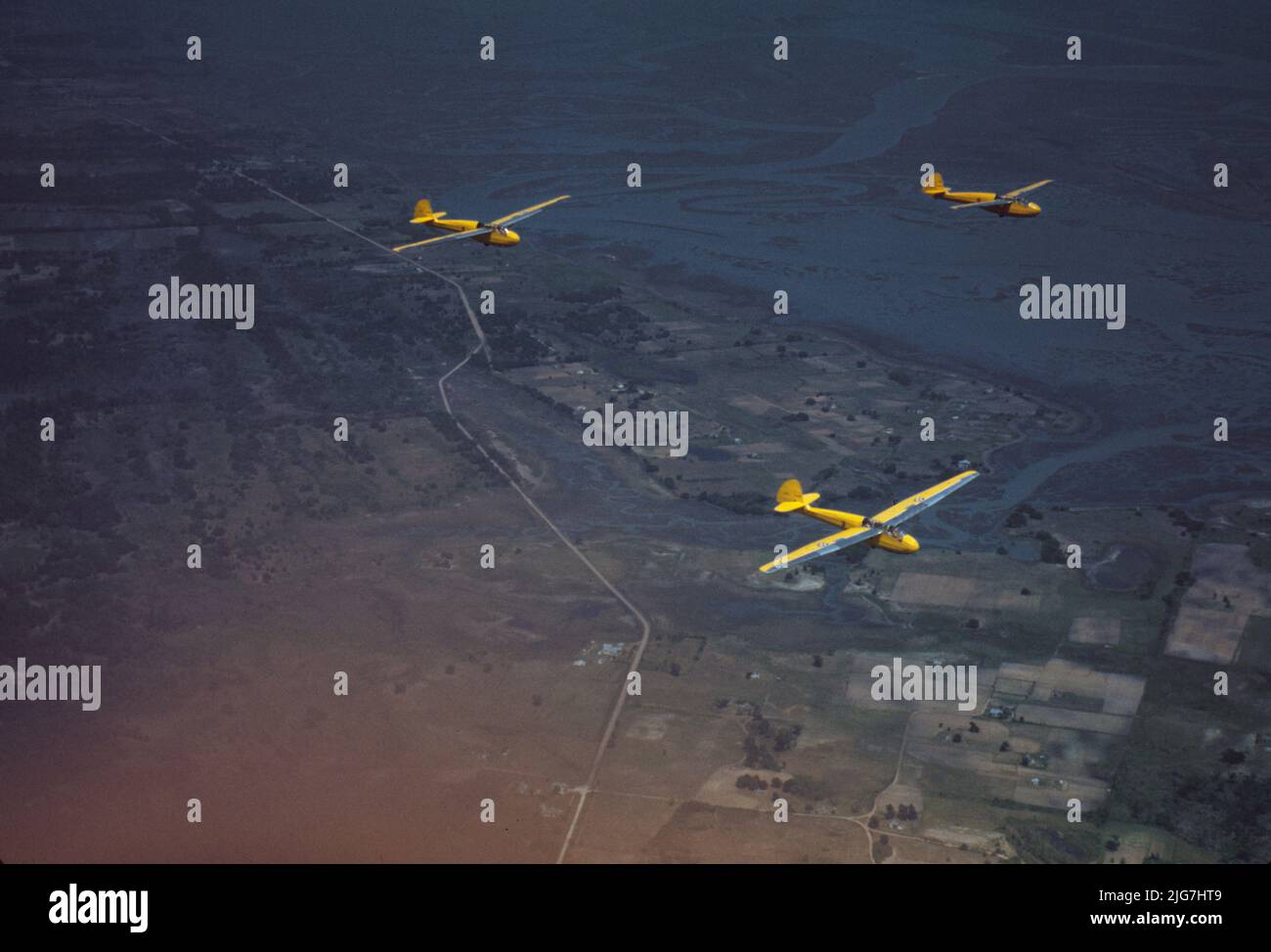 Marine Corps gliders in flight out of Parris Island, S.C. Stock Photo
