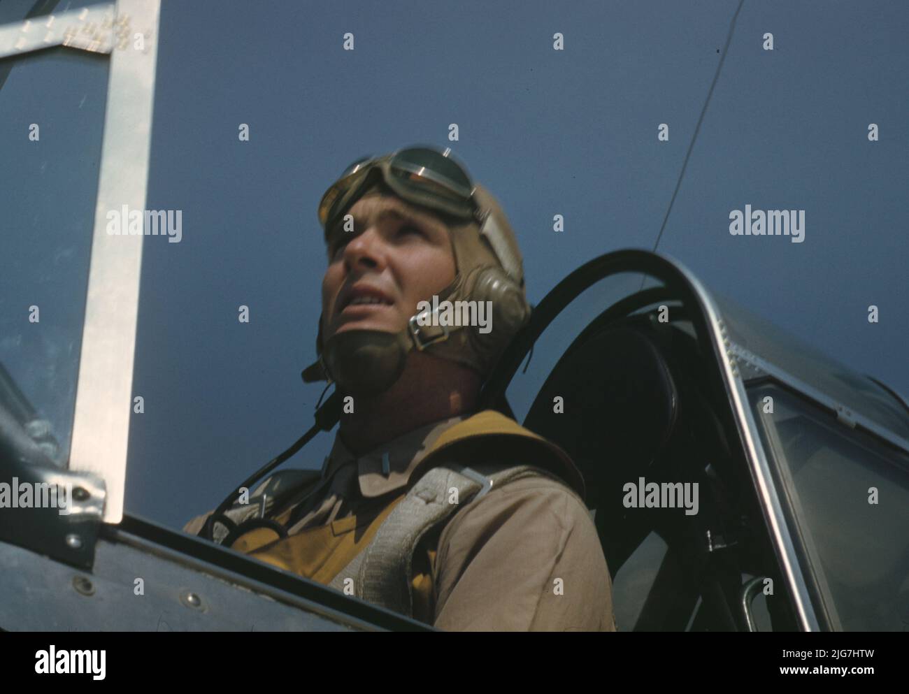 Marine lieutenant, glider pilot in training at Page Field, Parris