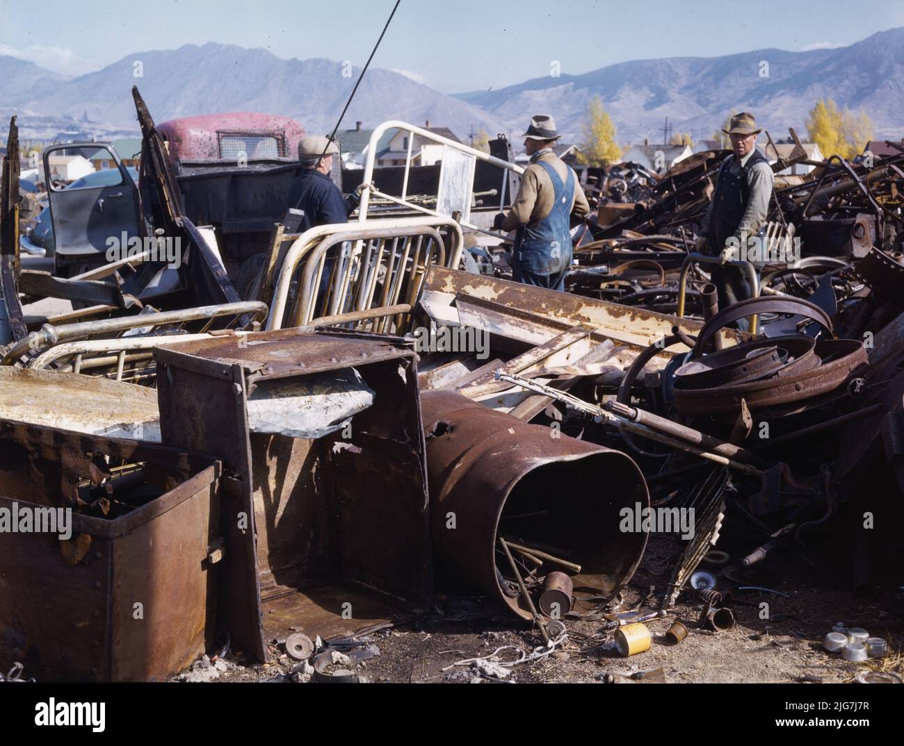 Scrap and salvage depot, Butte, Montana Stock Photo Alamy