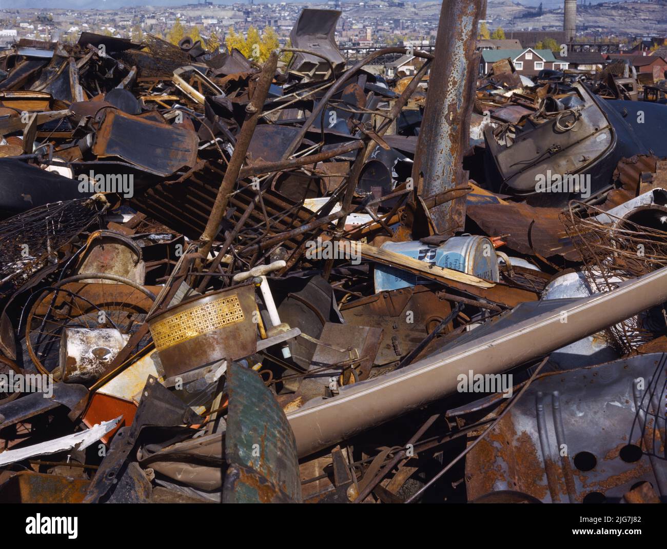 Scrap and salvage depot, Butte, Montana Stock Photo Alamy