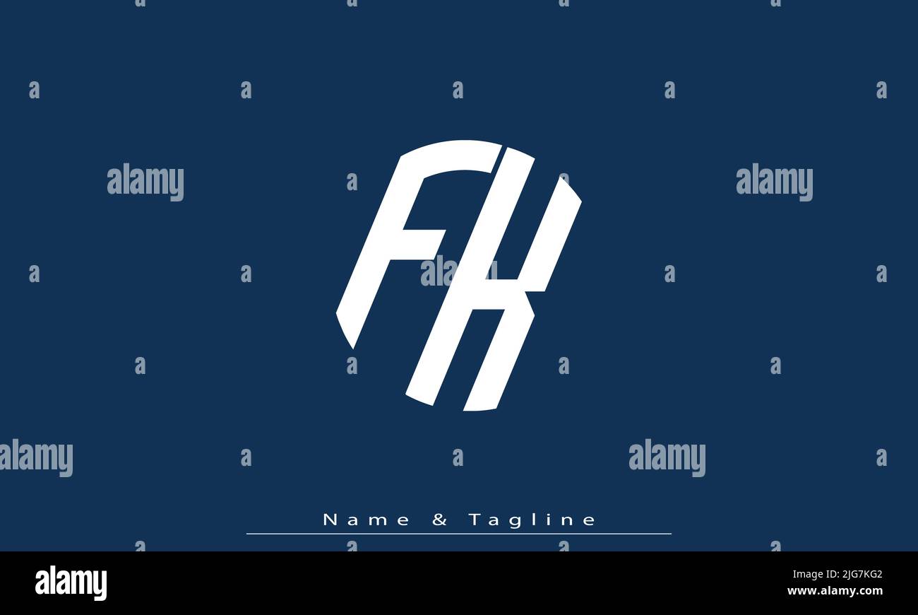 Alphabet letters Initials Monogram logo FK , KF Stock Vector