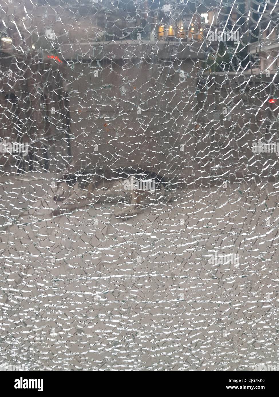 White cracked glass texture background Stock Photo