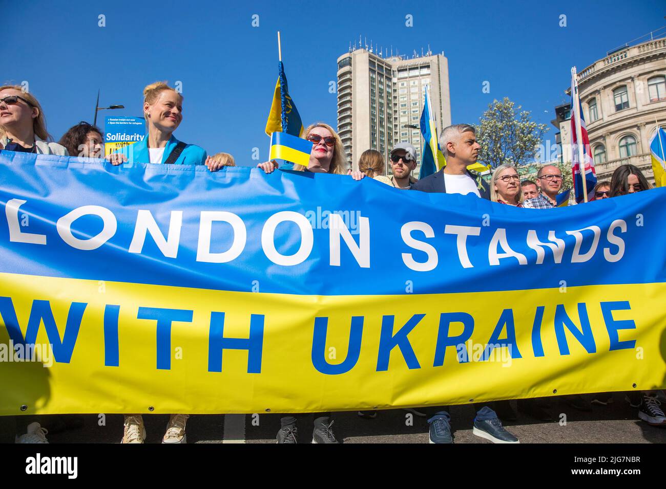 Mayor of London Sadiq Khan is seen as people gather during the ‘London ...