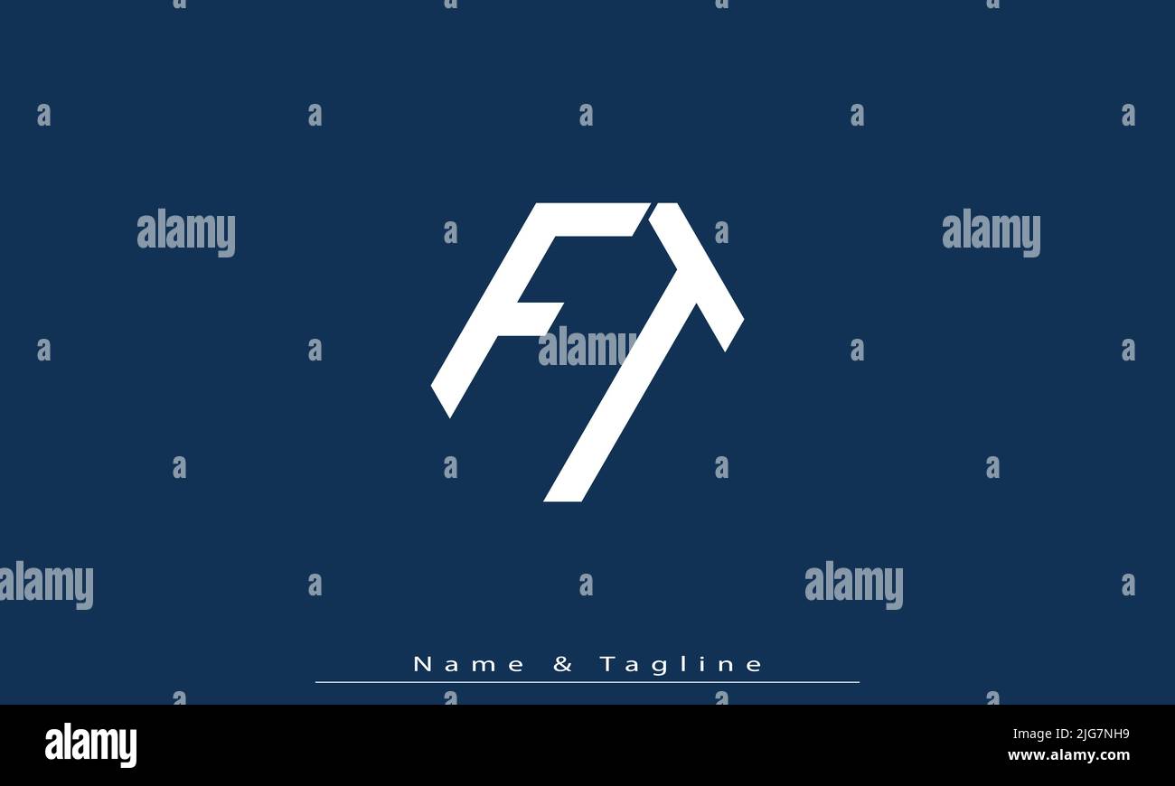Alphabet letters Initials Monogram logo FT , TF Stock Vector