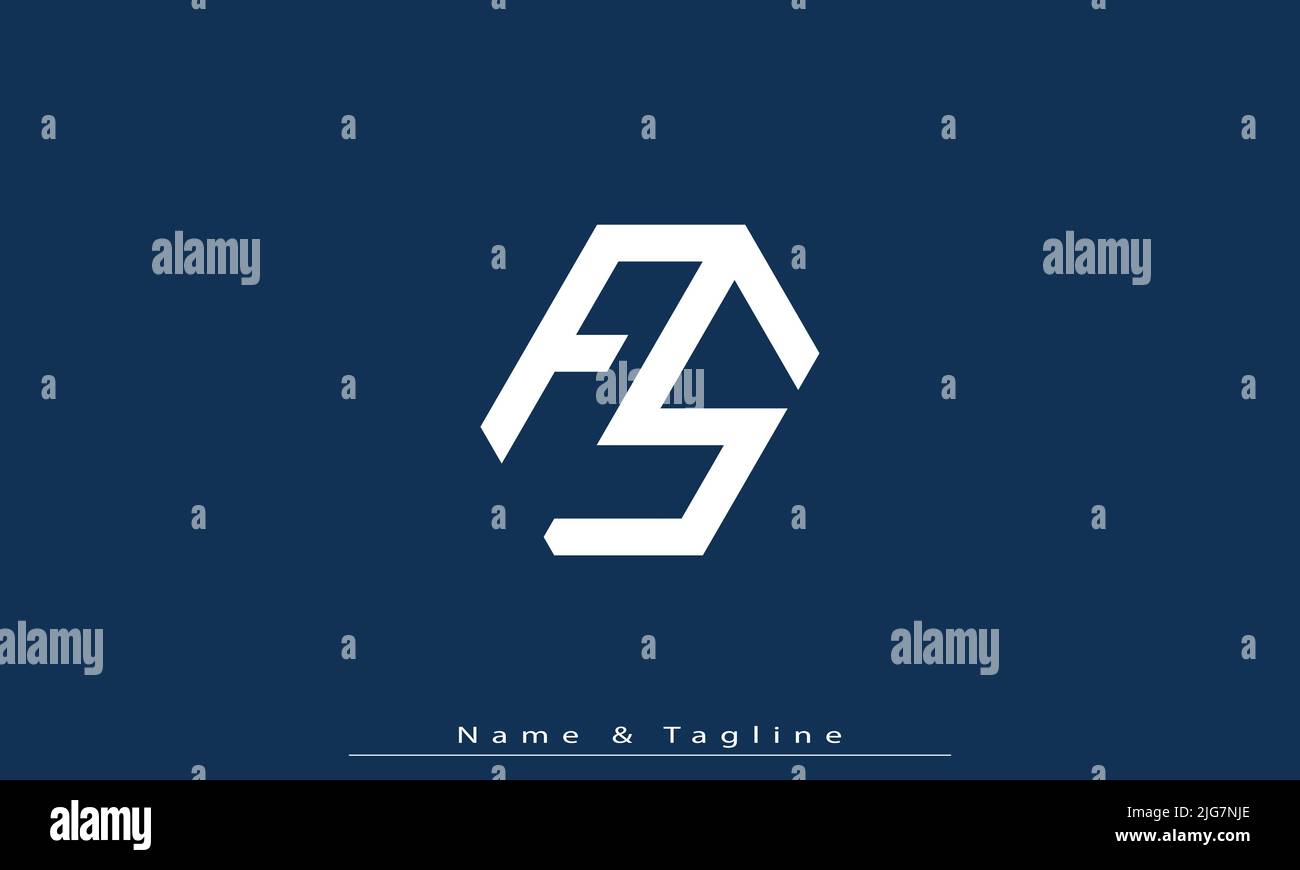 Alphabet letters Initials Monogram logo FS , SF Stock Vector
