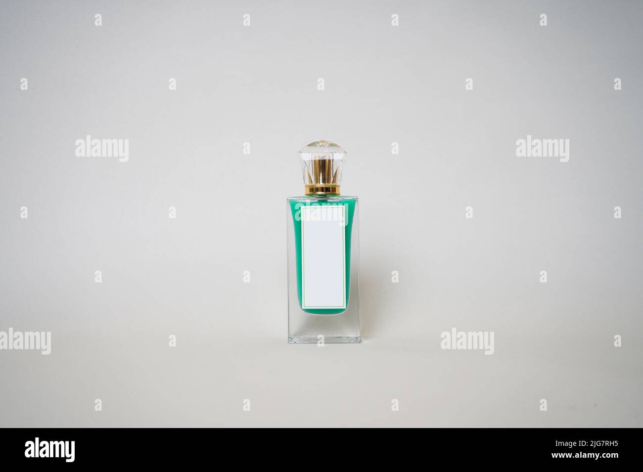 Creative Perfume Bottle Toned In Classic Blue Color Of The Year. Blank  Perfumery Mockup, Spa Branding Concept. Glamour Fragrance, Eau De Parfum.Holiday  Gift Banner.Luxury Beauty Cosmetics Brand Design Stock Photo, Picture and