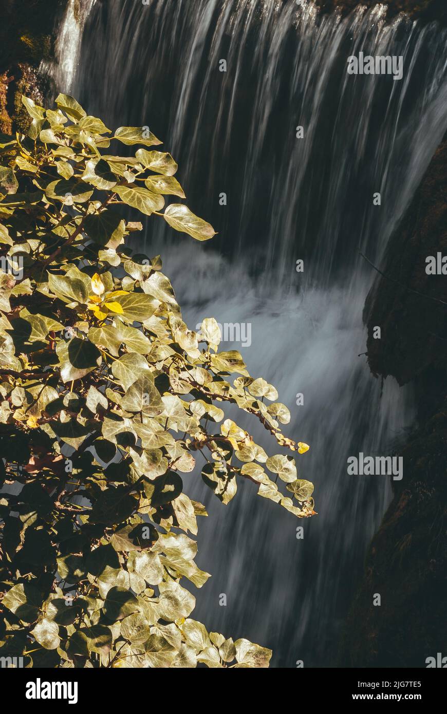 Vertical shot foamy waterfall hi-res stock photography and images - Alamy