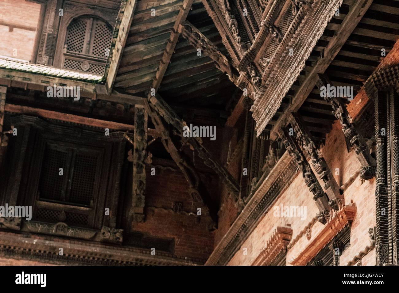 Called an "aakhi jhyal," these ancient skills of wood craft are mainly used for ornamental