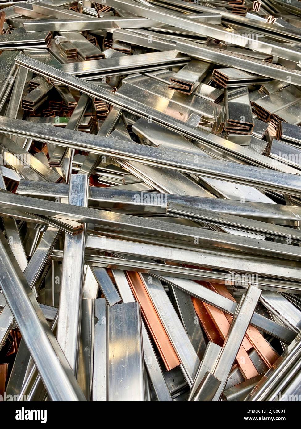 Tin coated copper strips used for conducting electricity. High quality