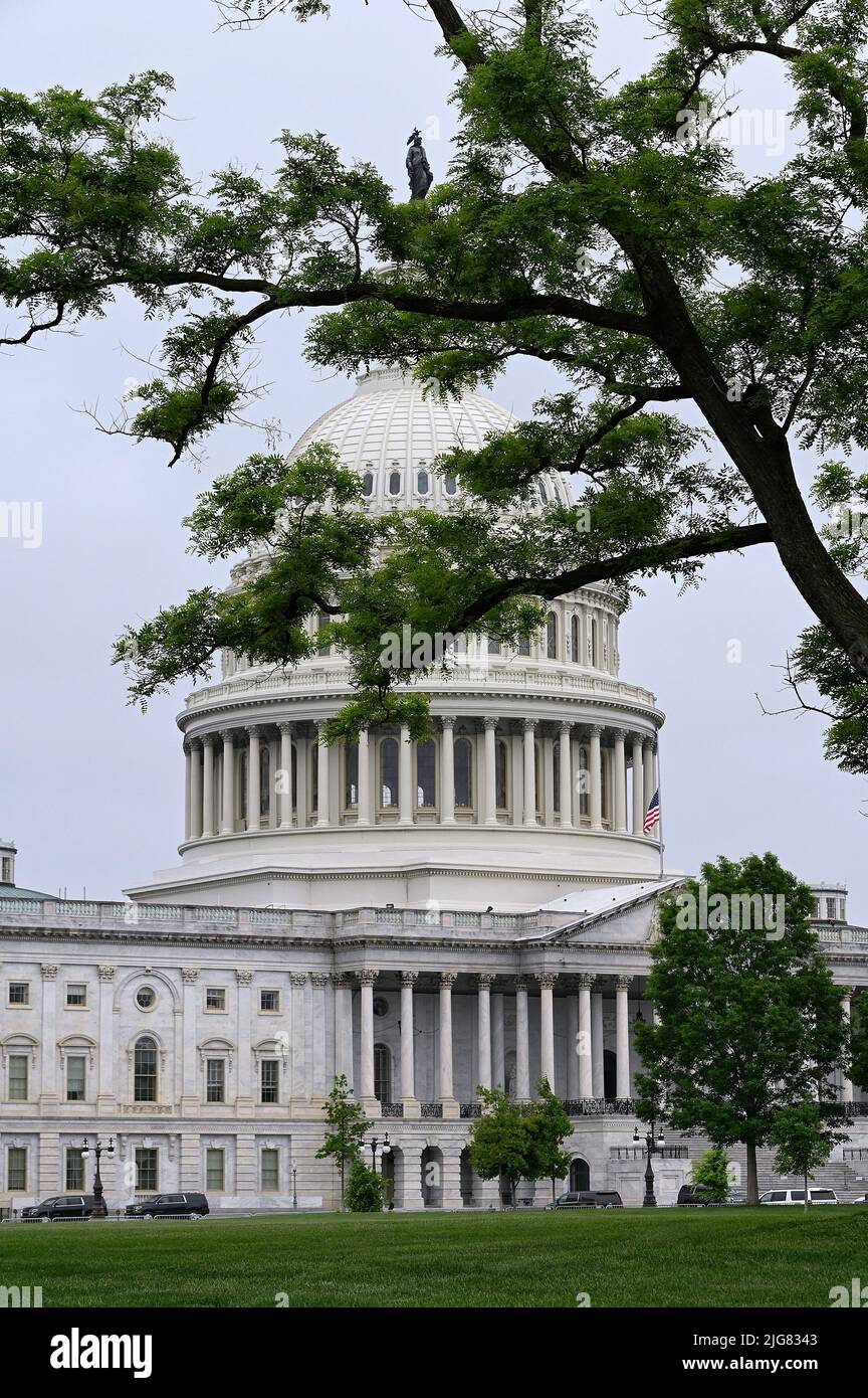 United States Capitol on the National Mall; Washington D.C. Stock Photo
