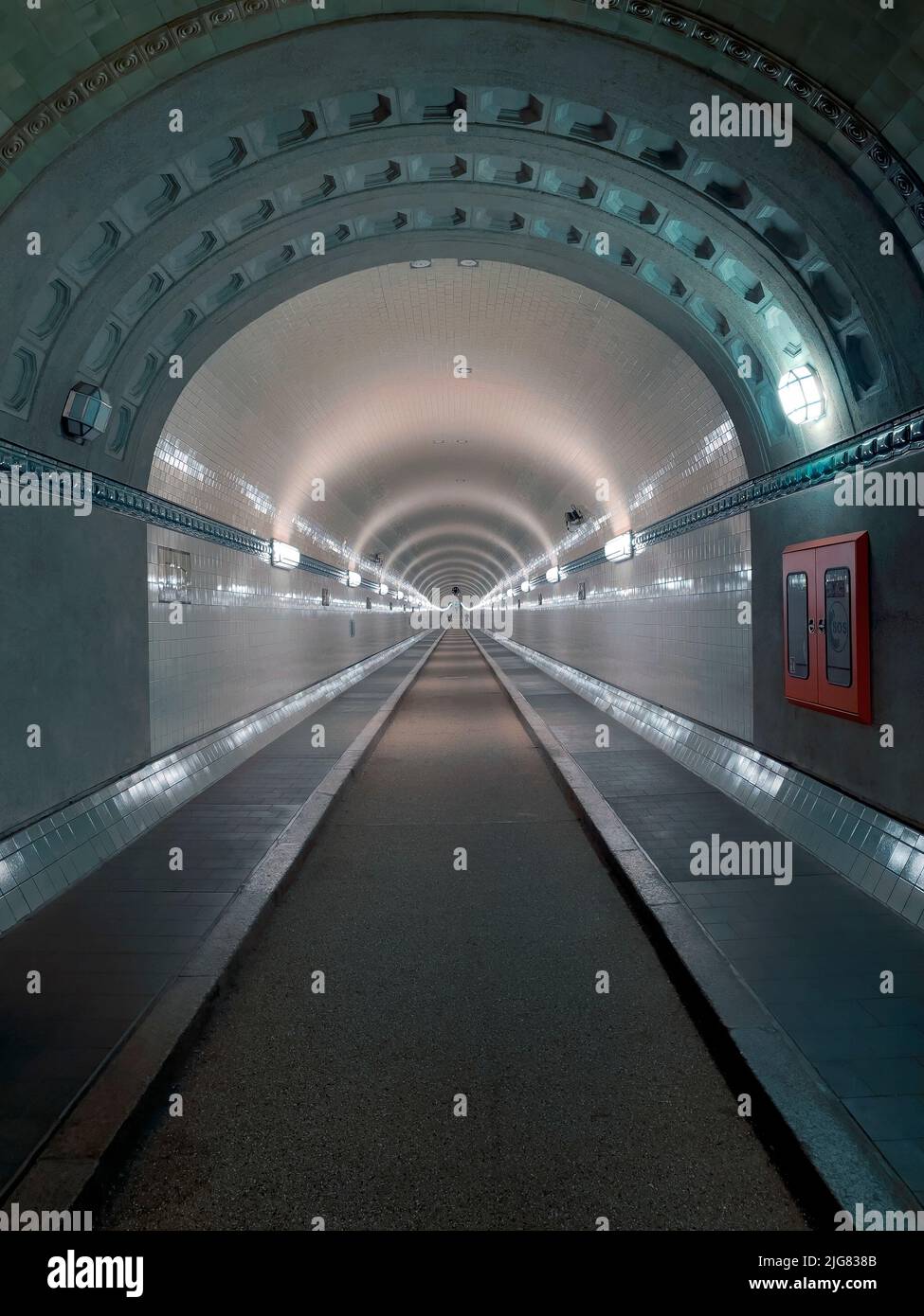 Old Elbe Tunnel, Hamburg, Germany, Europe Stock Photo
