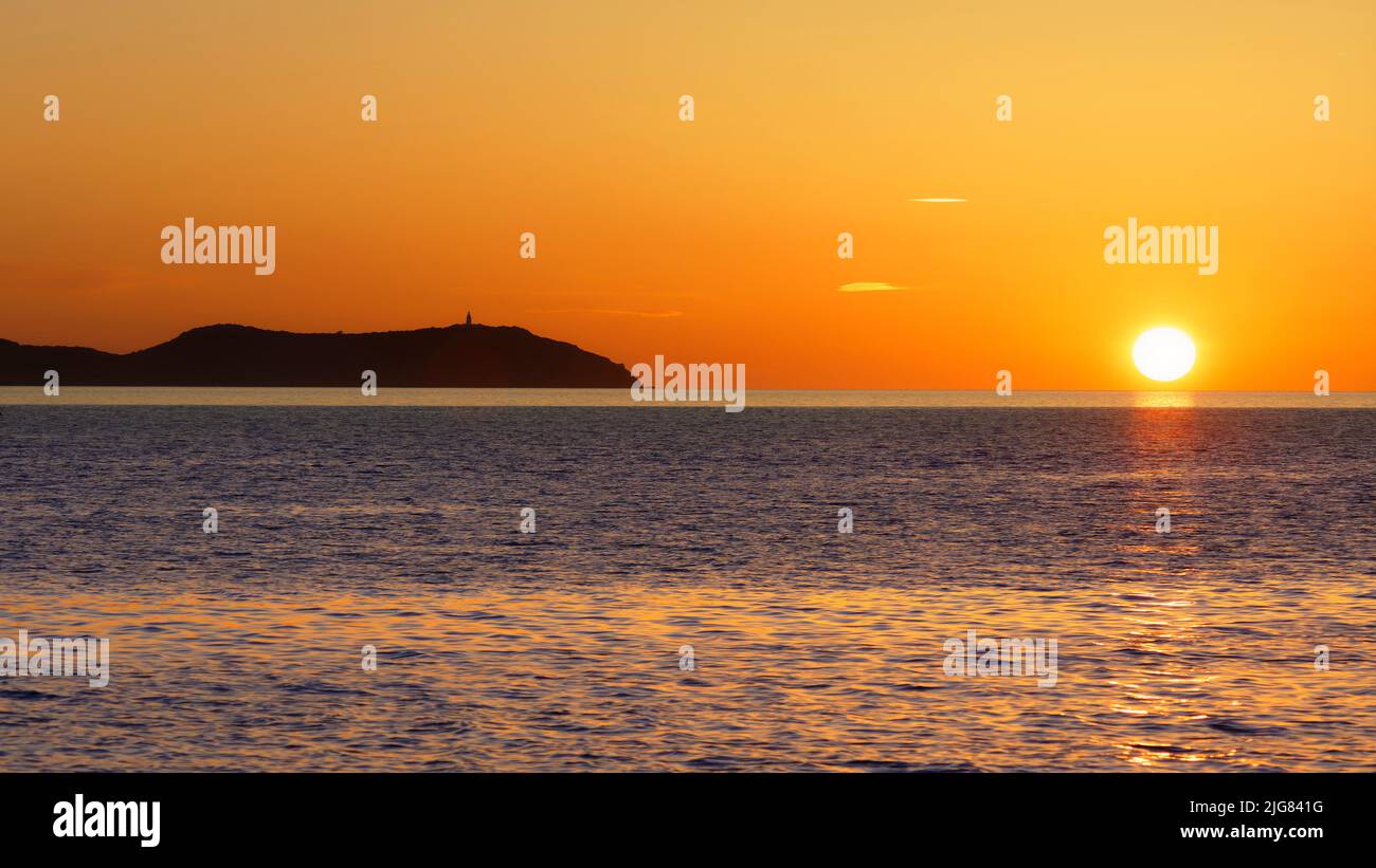 Sunset at Café del Mar, Ibiza Stock Photo
