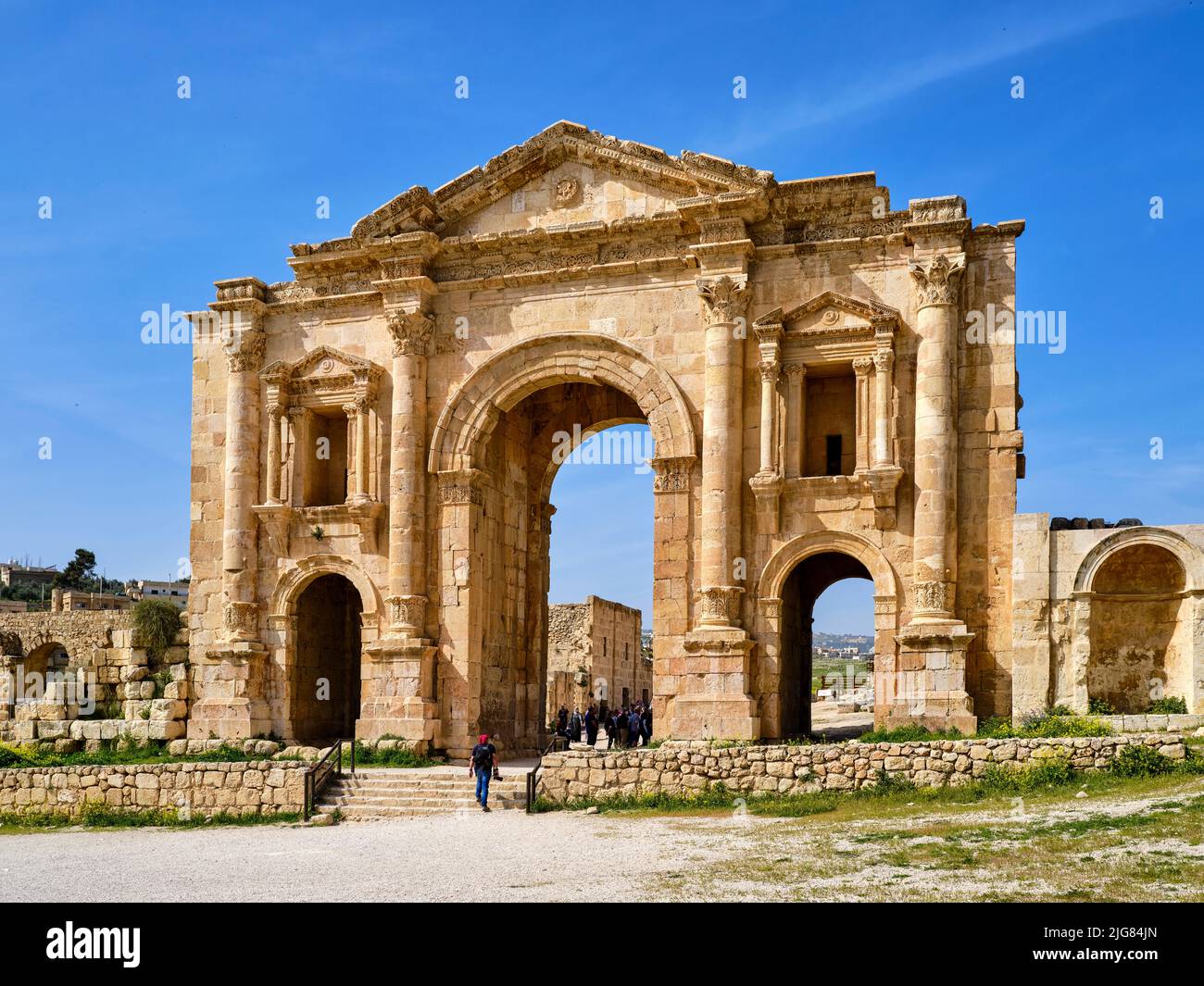 Roman excavations in Jerash, ancient Gerasa, Jordan Stock Photo - Alamy