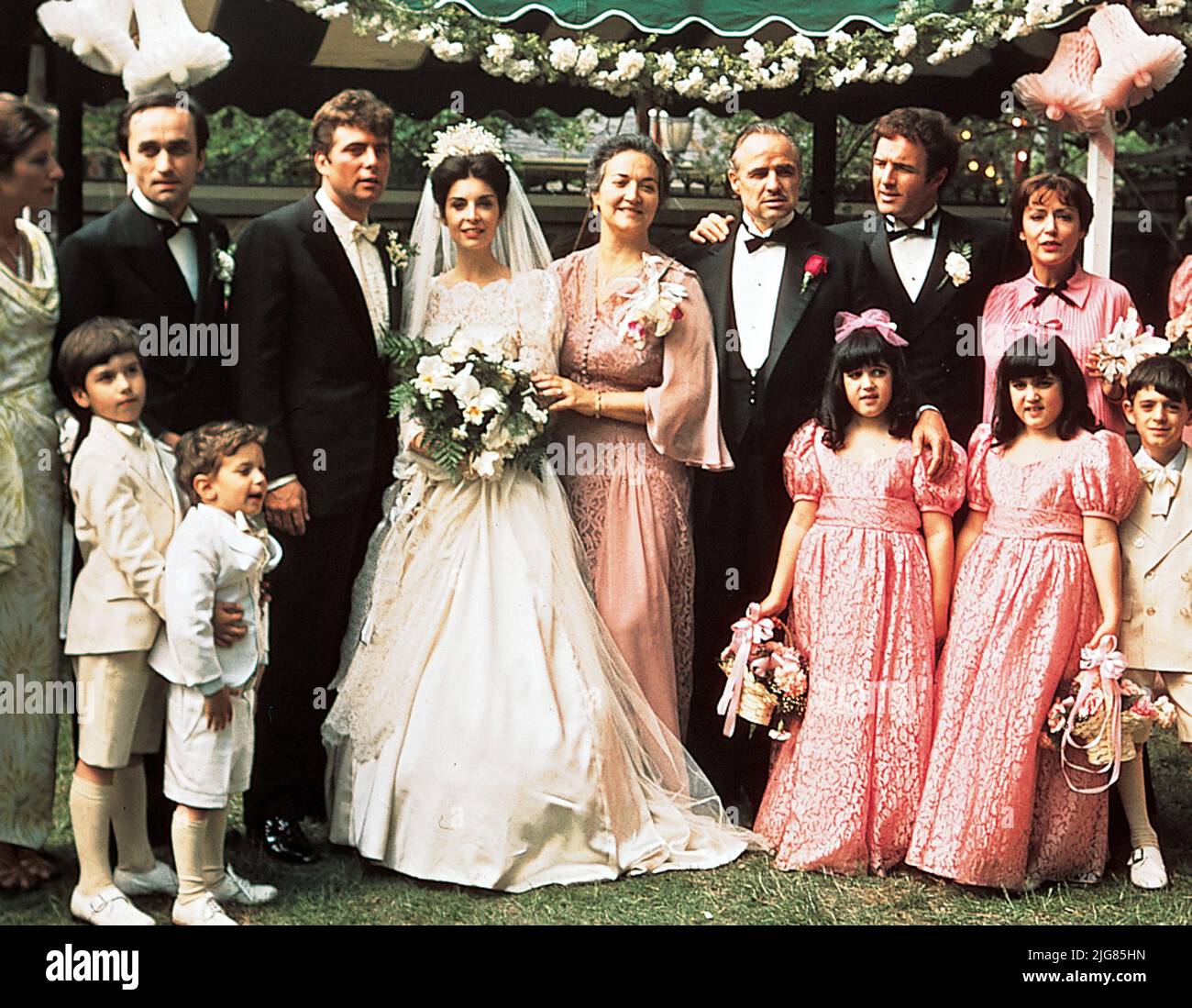 Marlon Brando, Robert Duvall, James Caan, John Cazale, Talia Shire, Julie Gregg, Morgana King, Tere Livrano, and Gianni Russo  The Godfather (1972)  *Filmstill - Editorial Use Only* see Special Instructions. CAP/SFS Credit: FS/Capital/MediaPunch Stock Photo