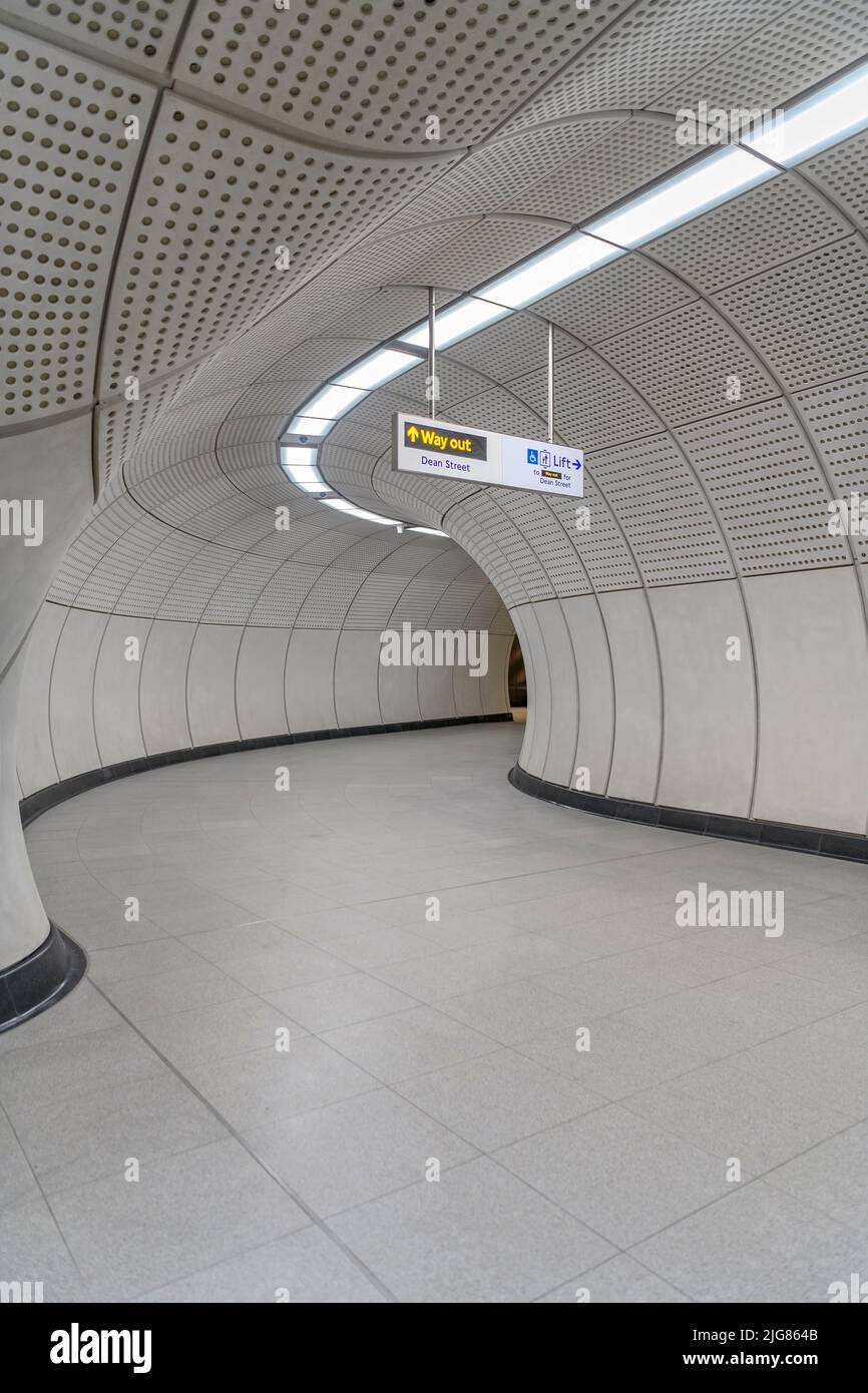 Tottenham Court Road tube station on the new Elizabeth Line underground