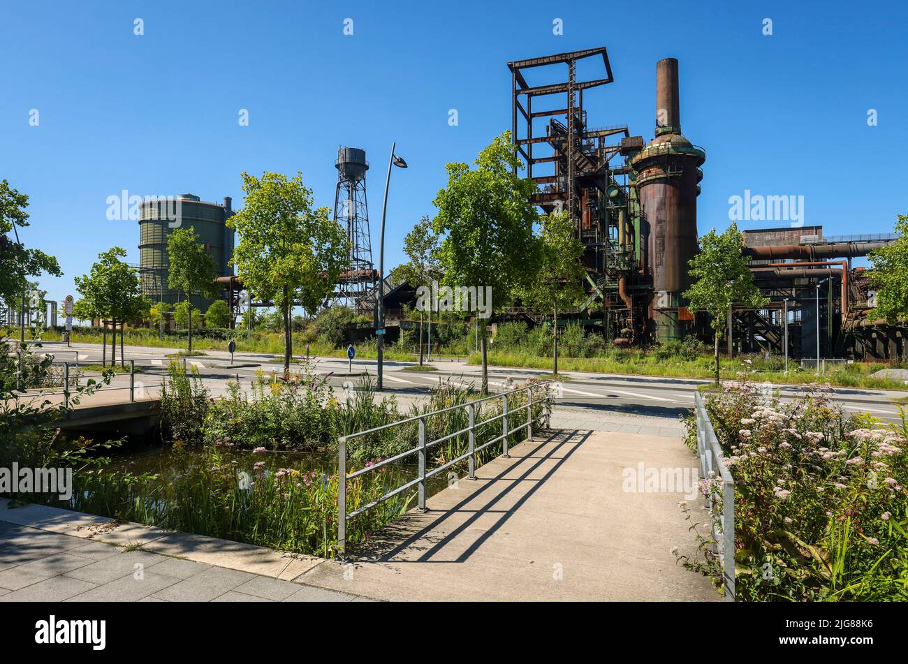 Phoenix West blast furnace plant, Phoenixpark, Dortmund, North Rhine-Westphalia, Germany Stock Photo