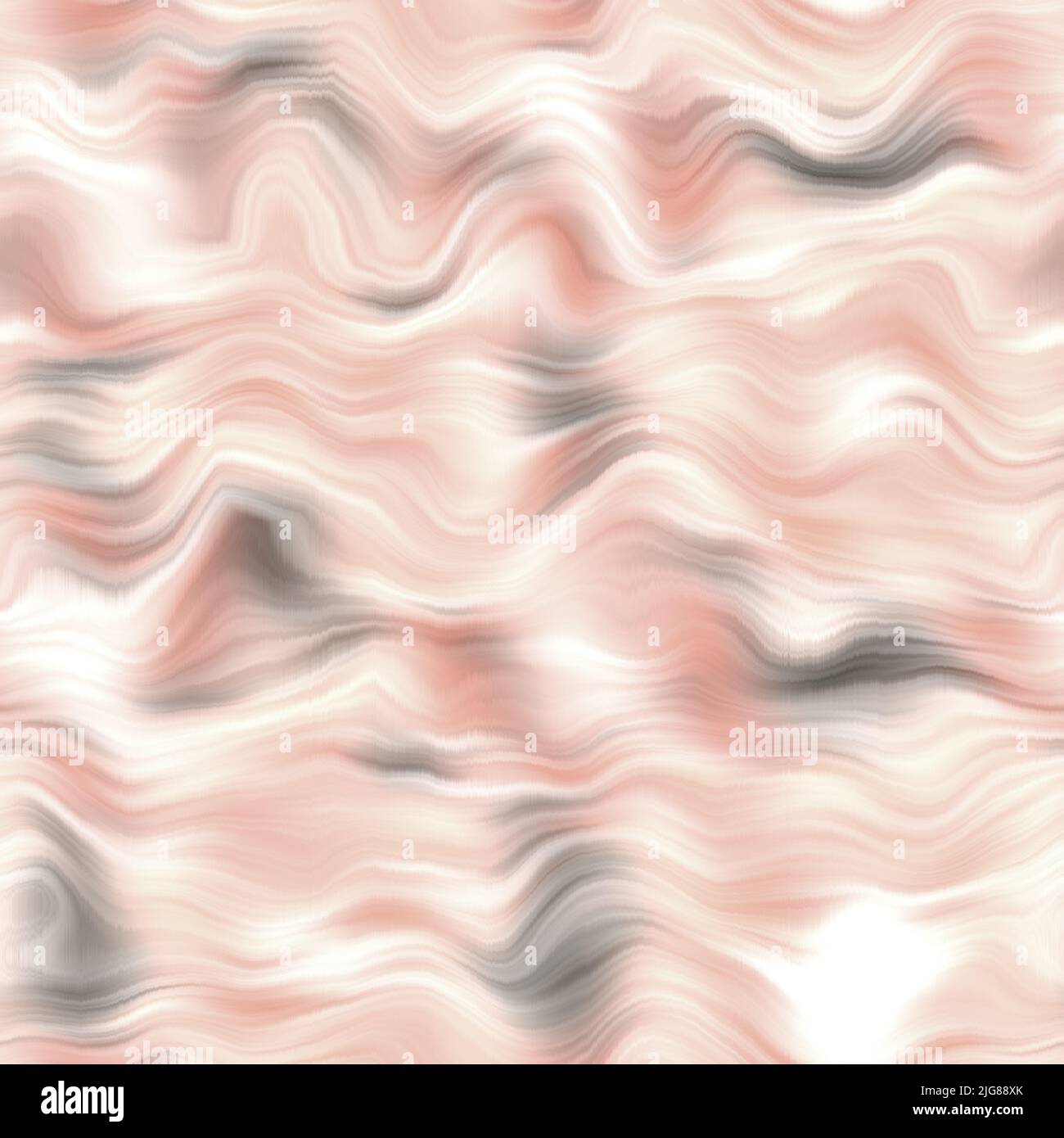 Soft wavy tie dye stripe seamless pattern. Pink white organic irregular ...