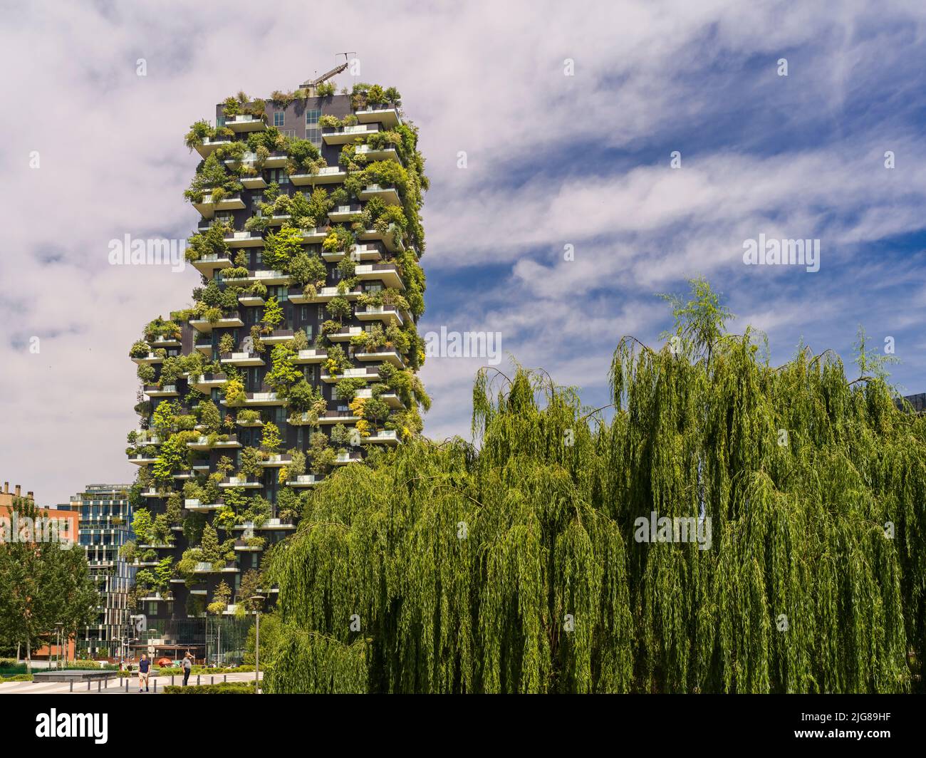 Italy, Milan, green architecture, Bosco Verticale high-rise complex Stock Photo