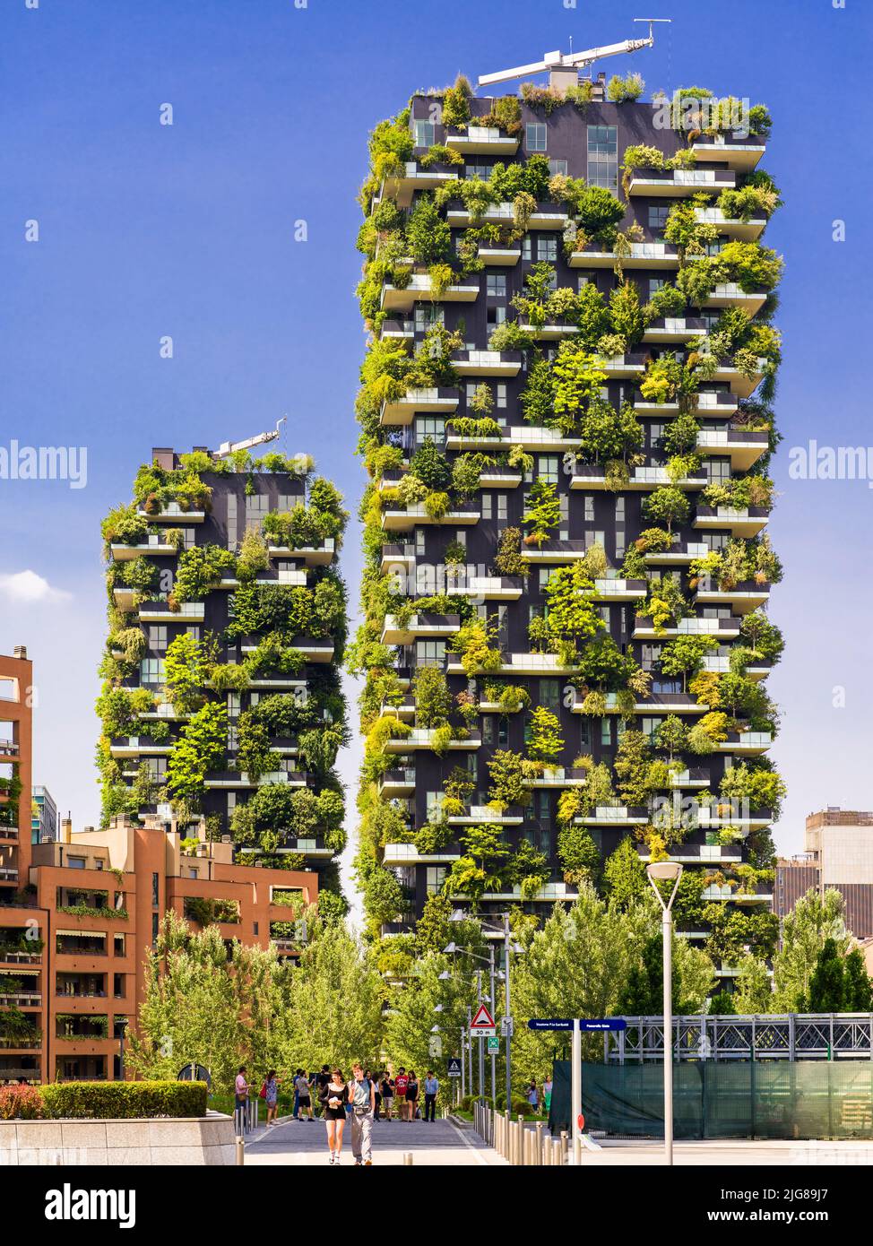 Modern high rise buildings green hi-res stock photography and images ... - High Rise Building With Green Building