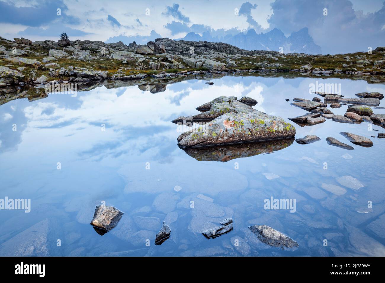 Italy, Trentino, Trento province, little alpine humid area, pond, lakes of Juribrutto Stock Photo
