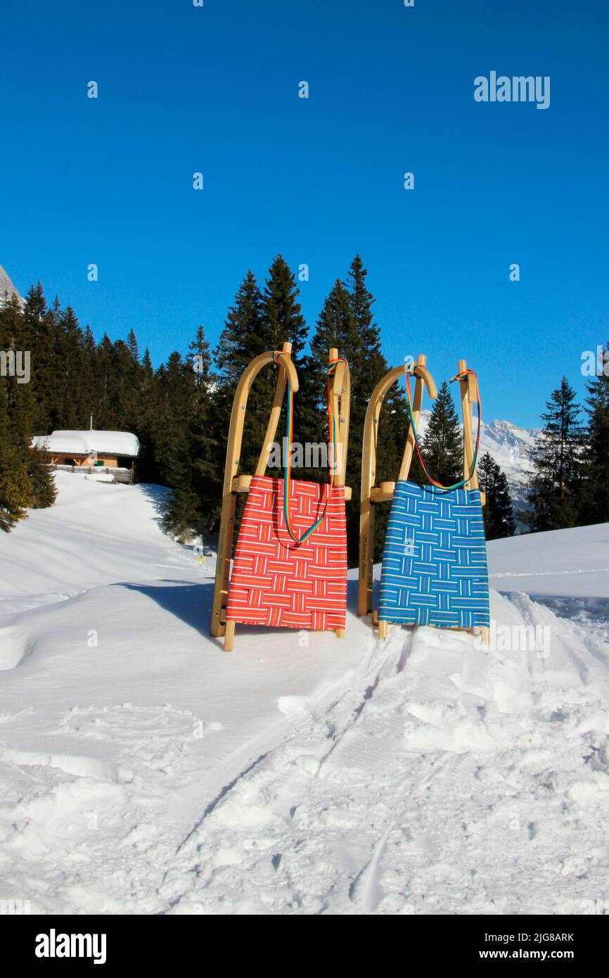 Wood toboggan hires stock photography and images Alamy