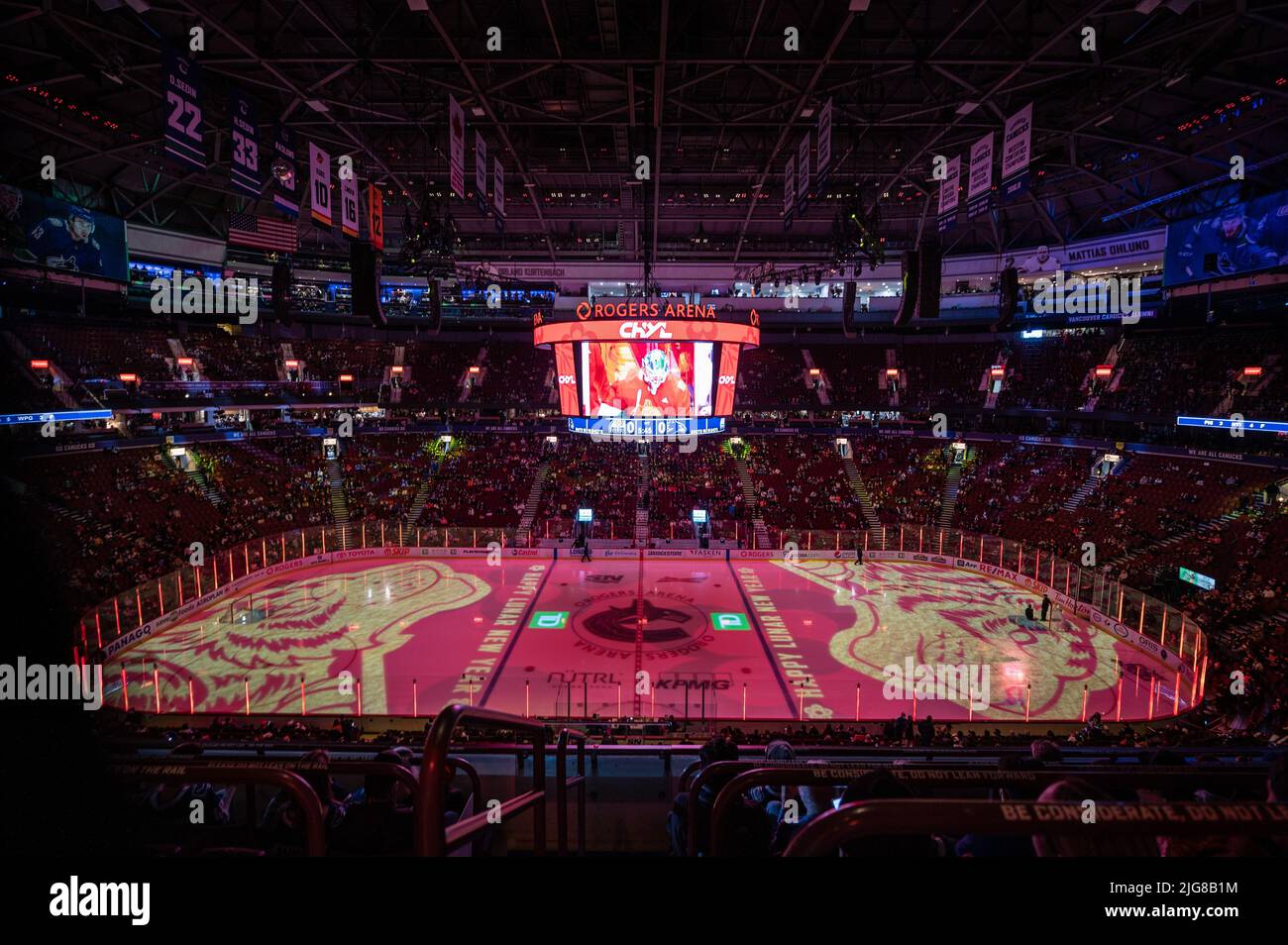 A famous crowded Rogers Arena hockey rink in Vancouver, Canada Stock Photo Alamy