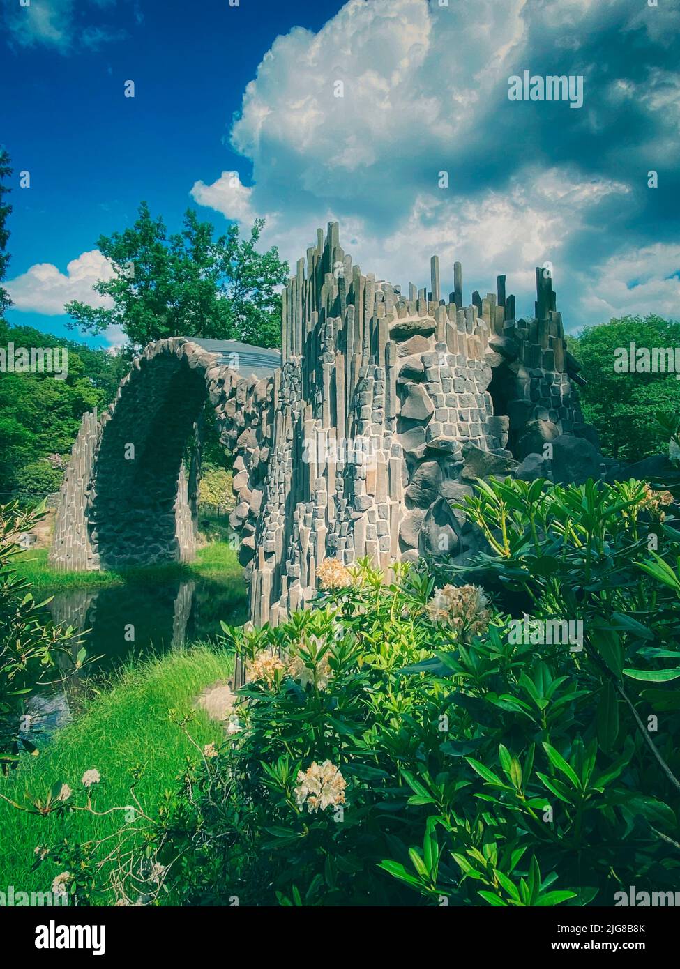 Rakotz bridge in Kromlau, Saxony, Germany Stock Photo