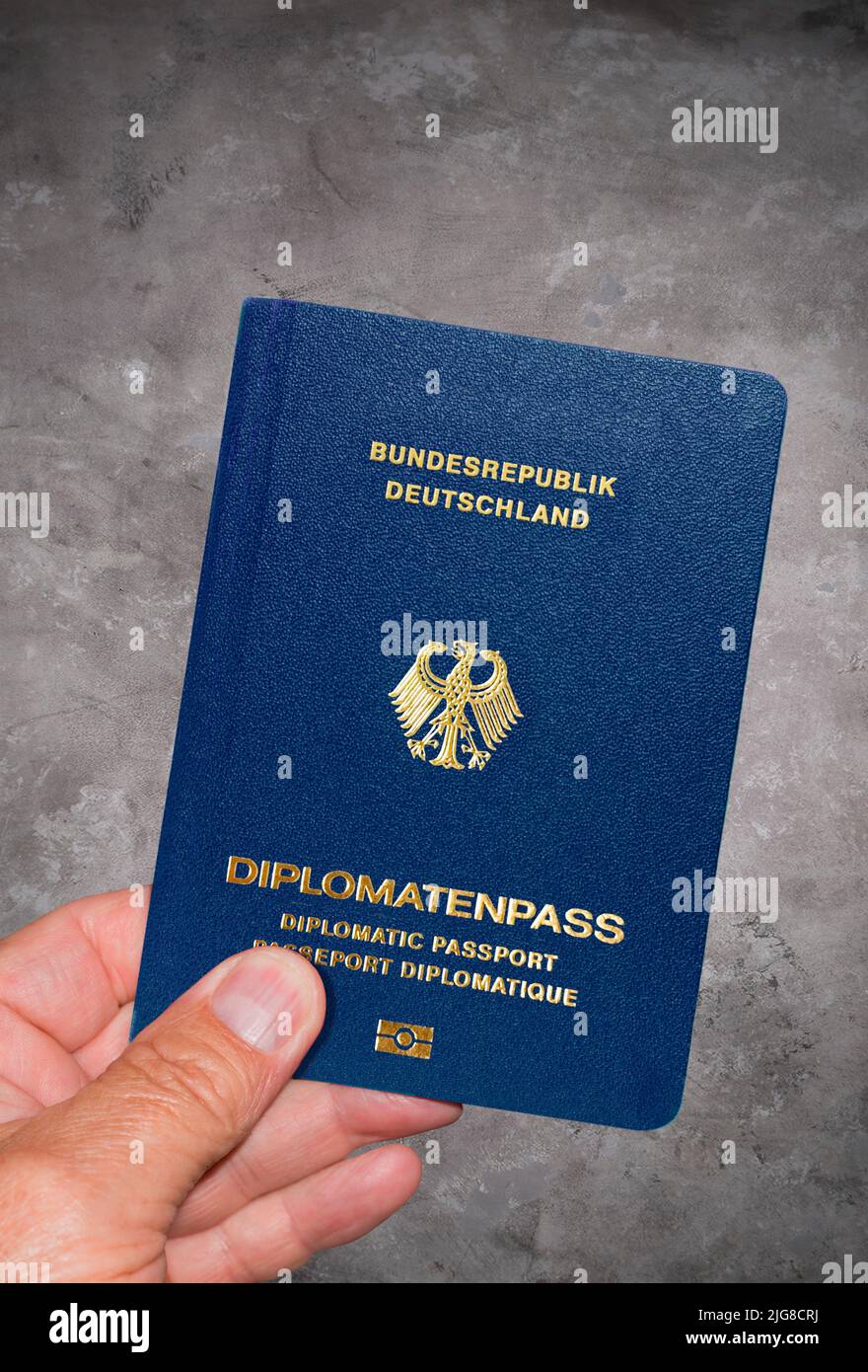 Diplomatic passport, Federal Republic Germany Stock Photo