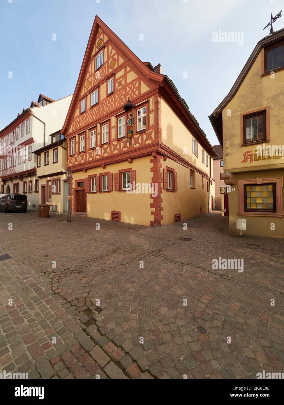 Historic town center of Karlstadt am Main, Main-Spessart County, Lower ...