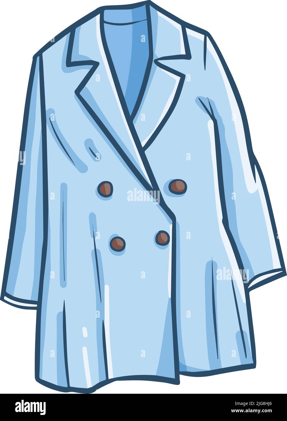 A vector cartoon blue coat Stock Vector Image & Art Alamy