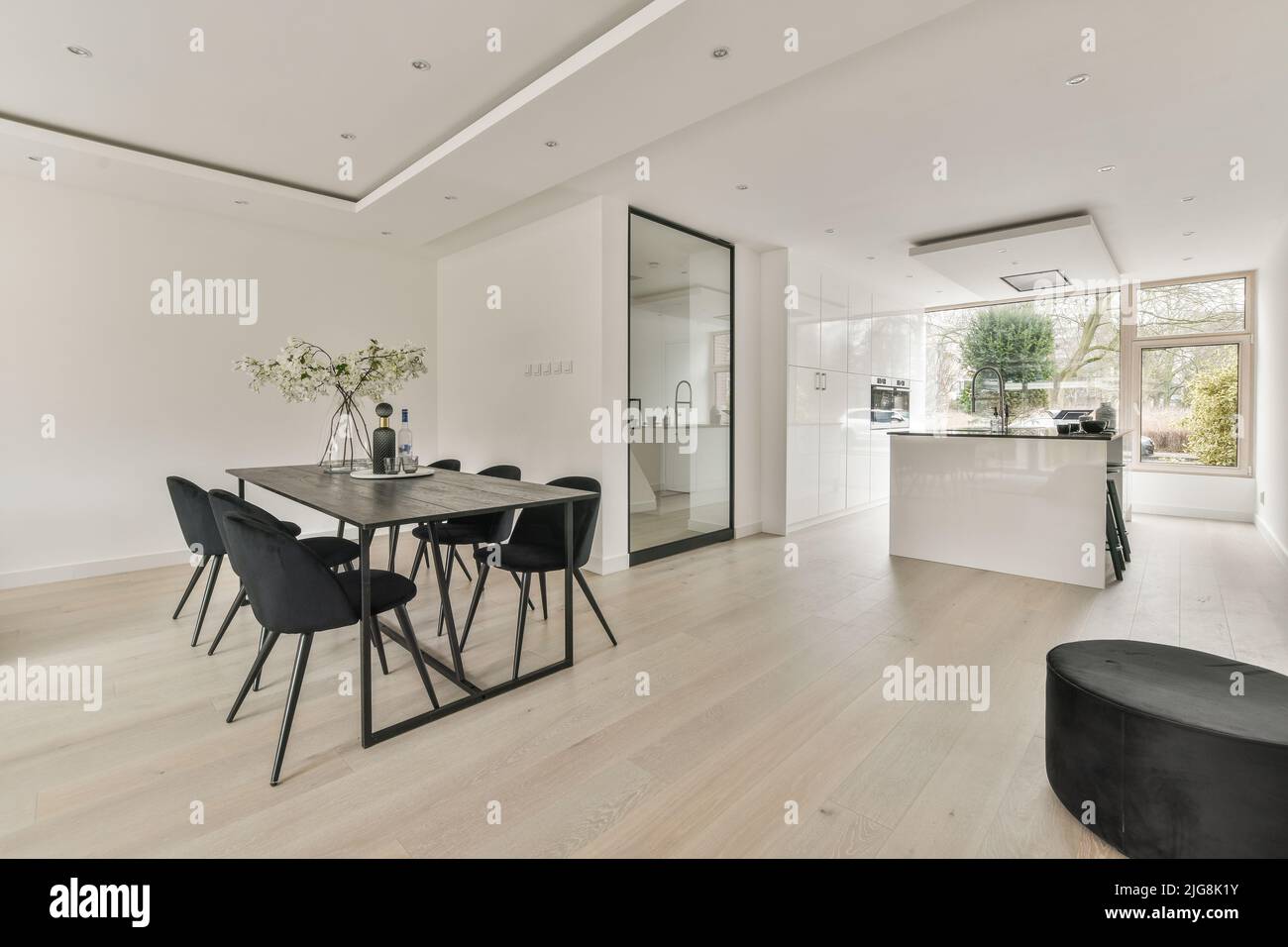 Picture of Contemporary minimalist style interior design of light studio apartment ...