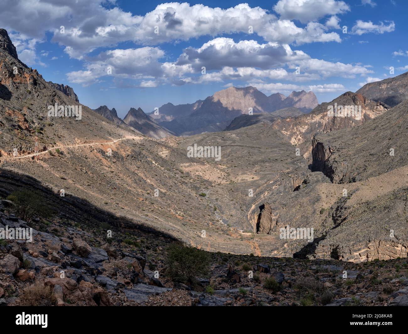 Snake Canyon in the Hajjar Mountains, Oman. Stock Photo