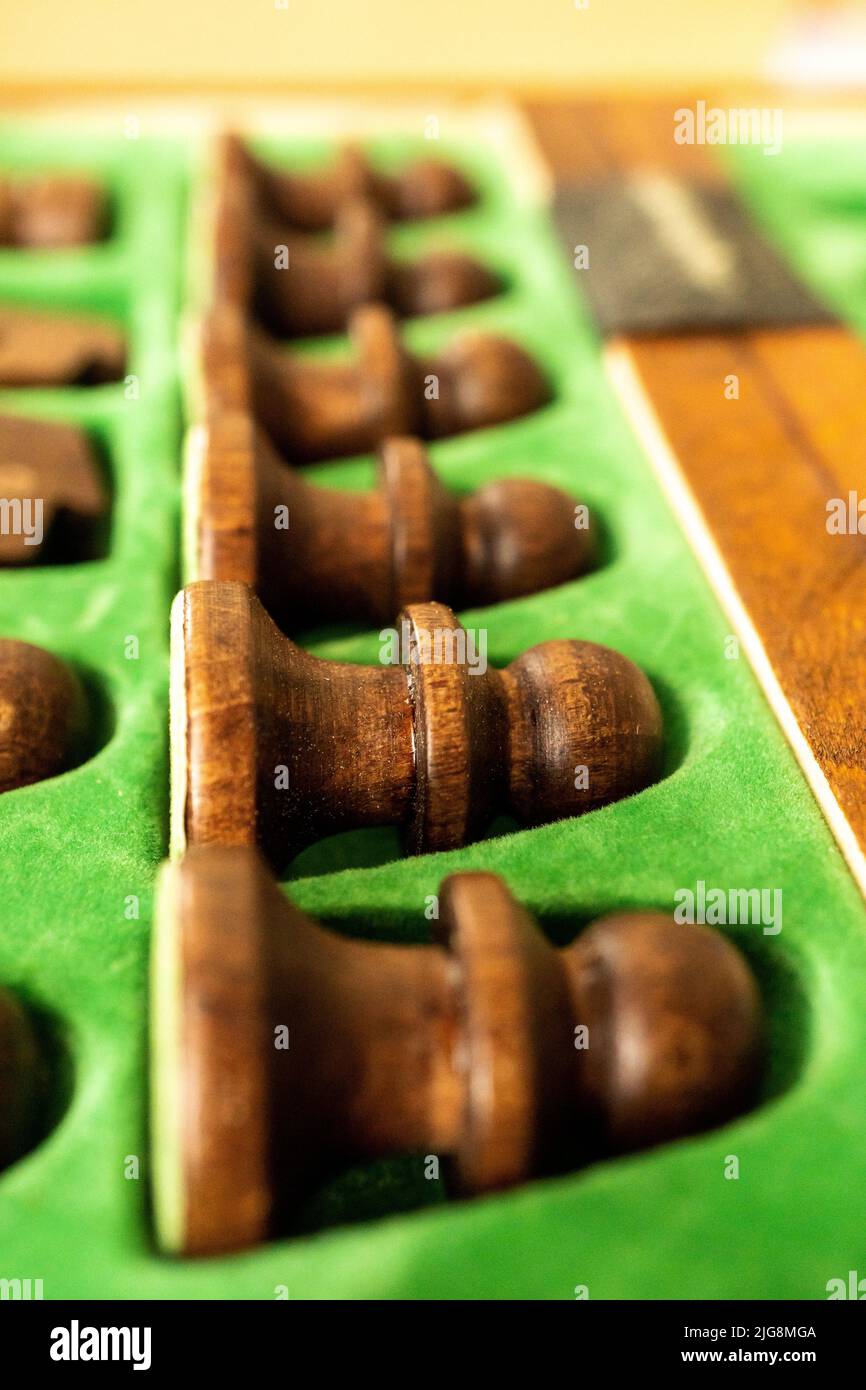 Compass Chess Piece On Cube Wood Stock Photo 2291826529