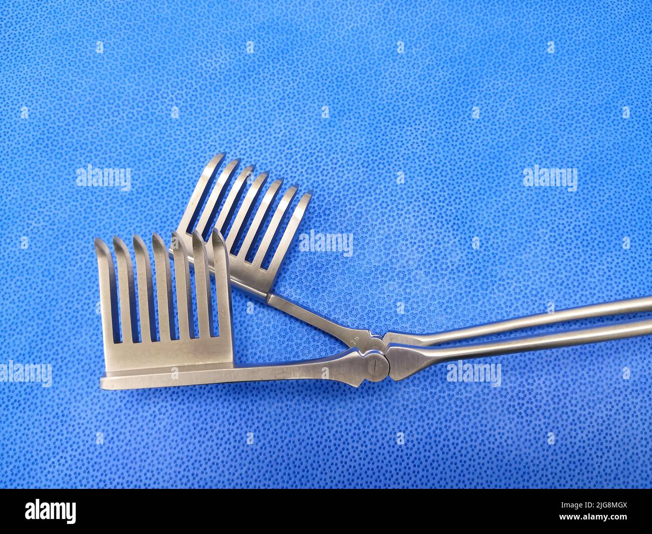 Closeup Image Of Medical Surgical Self Retractor Tip Stock Photo