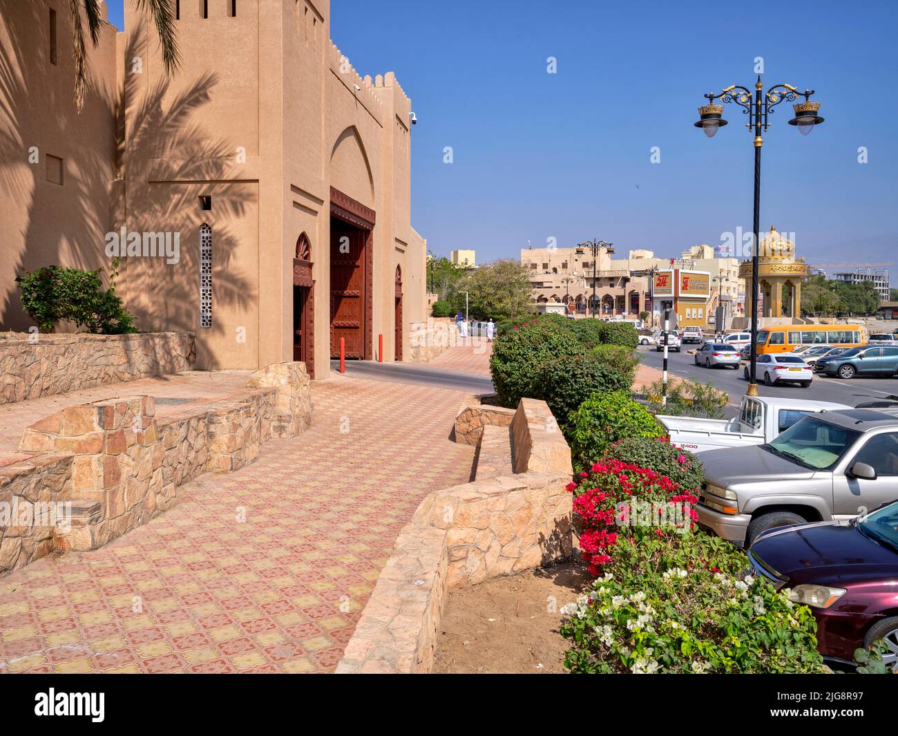 Colonades at the historic souq of Nizwa, Oman. Stock Photo